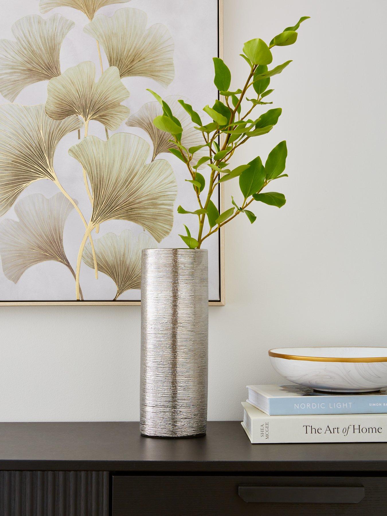 the-very-collection-silver-scratch-ceramic-cylinder-vasefront