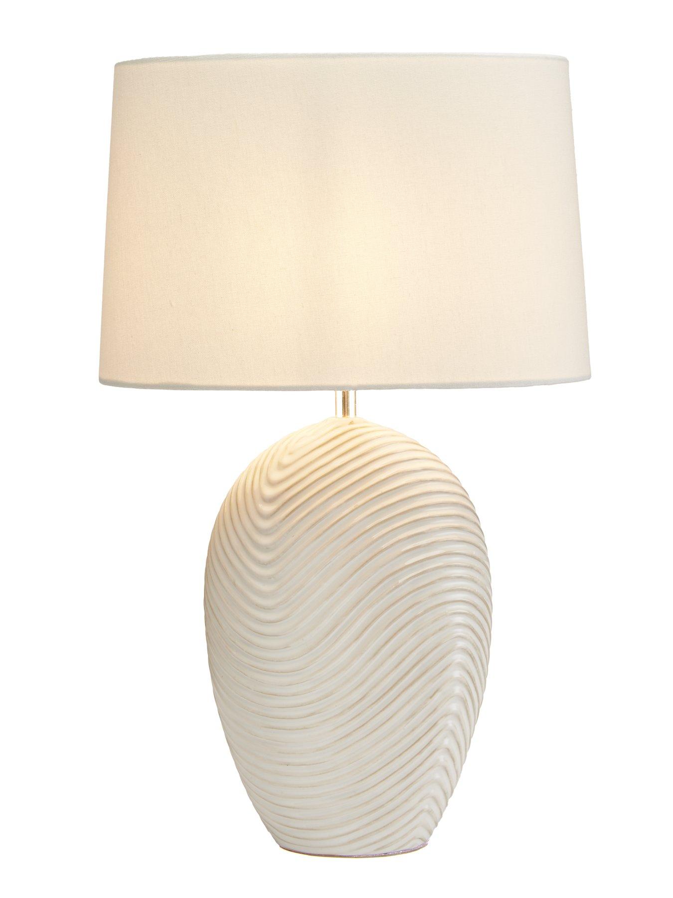 Image 3 of 5 of The Very Collection Wave Ceramic Table Lamp