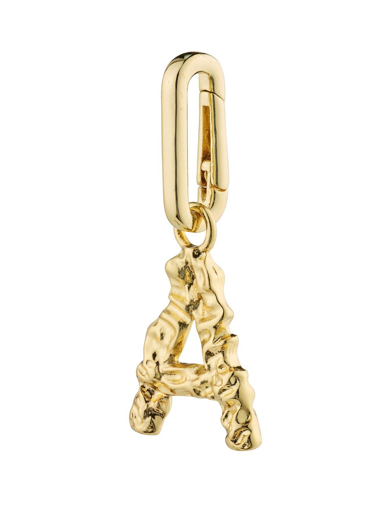 Pilgrim CHARM letter pendant , gold-plated