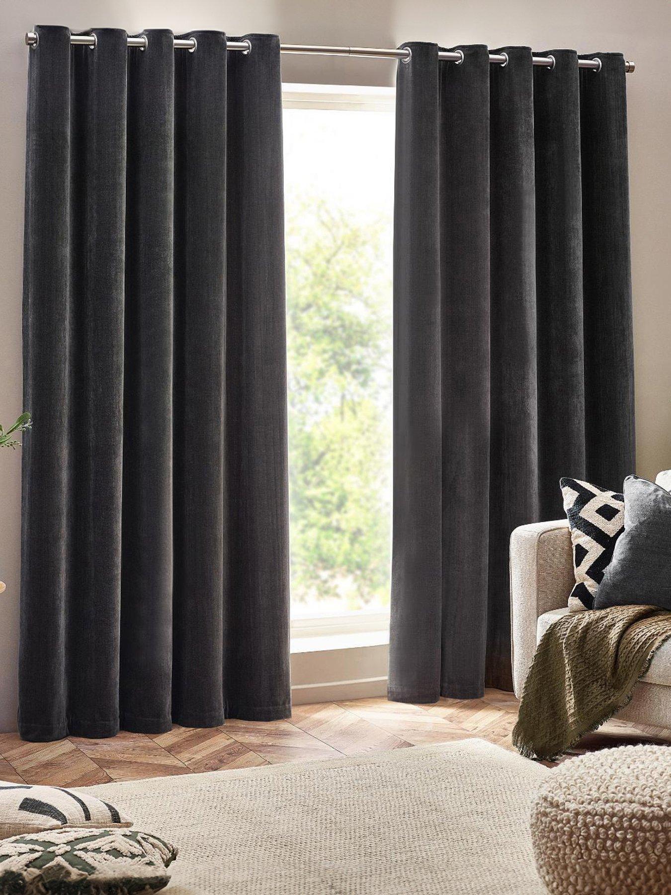Yard Heavyweight Chenille Eyelet Curtains