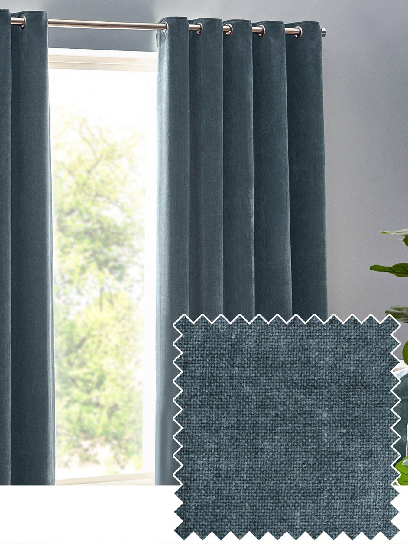 undefined Heavyweight Chenille Eyelet Curtains