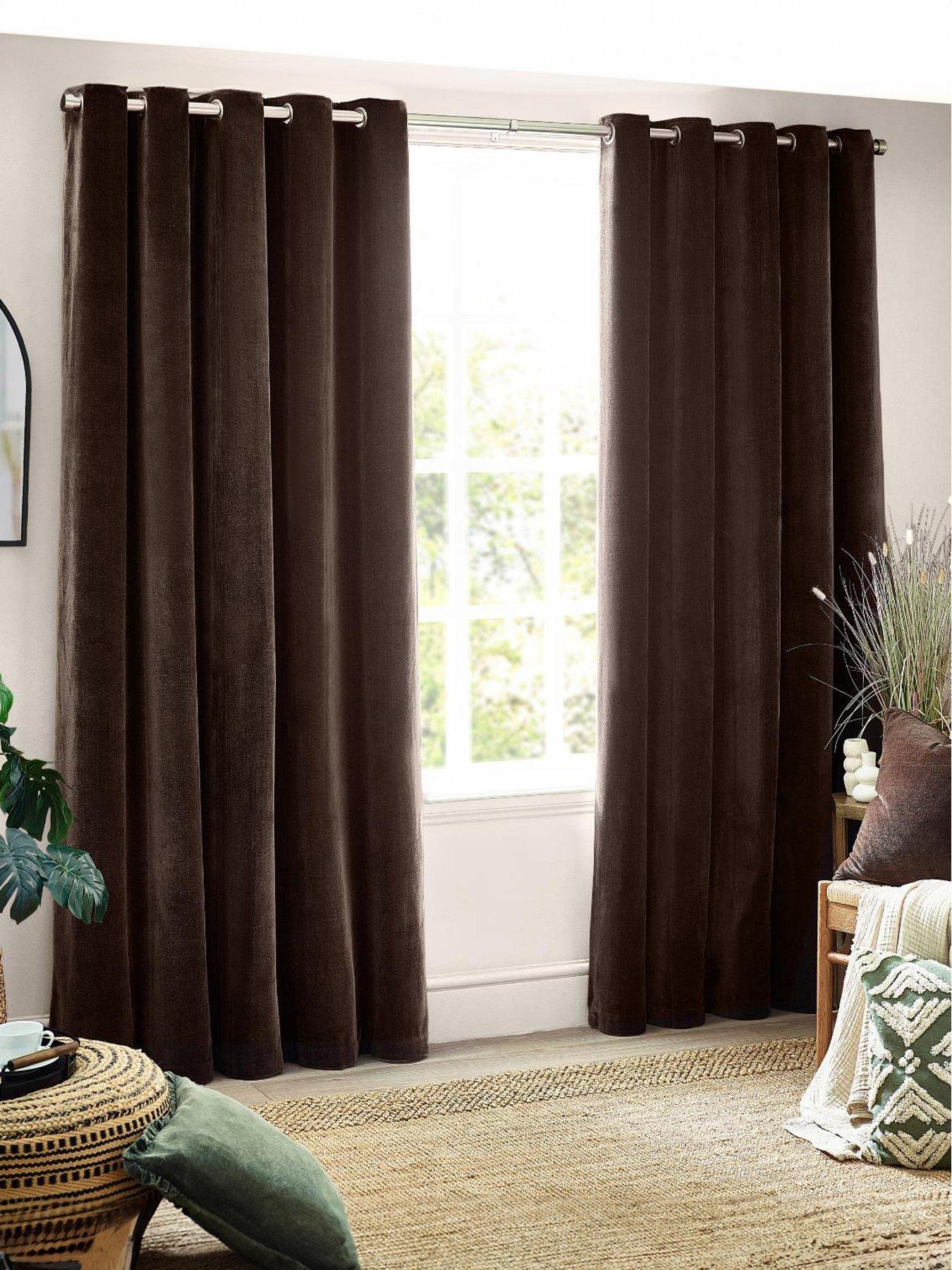 Yard Heavyweight Chenille Eyelet Curtains