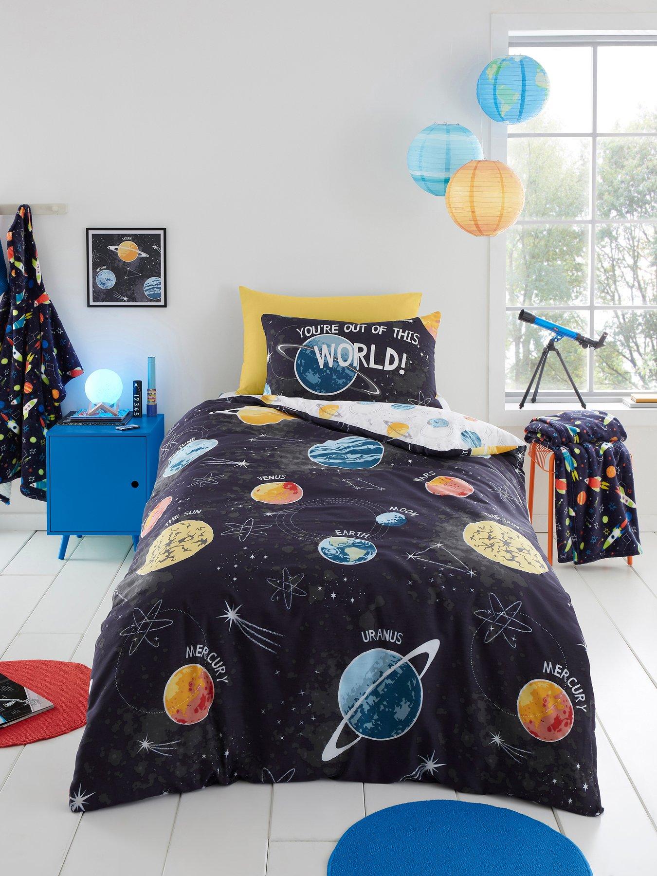 undefined Outer Space Glow In The Dark Duvet Set - Multi