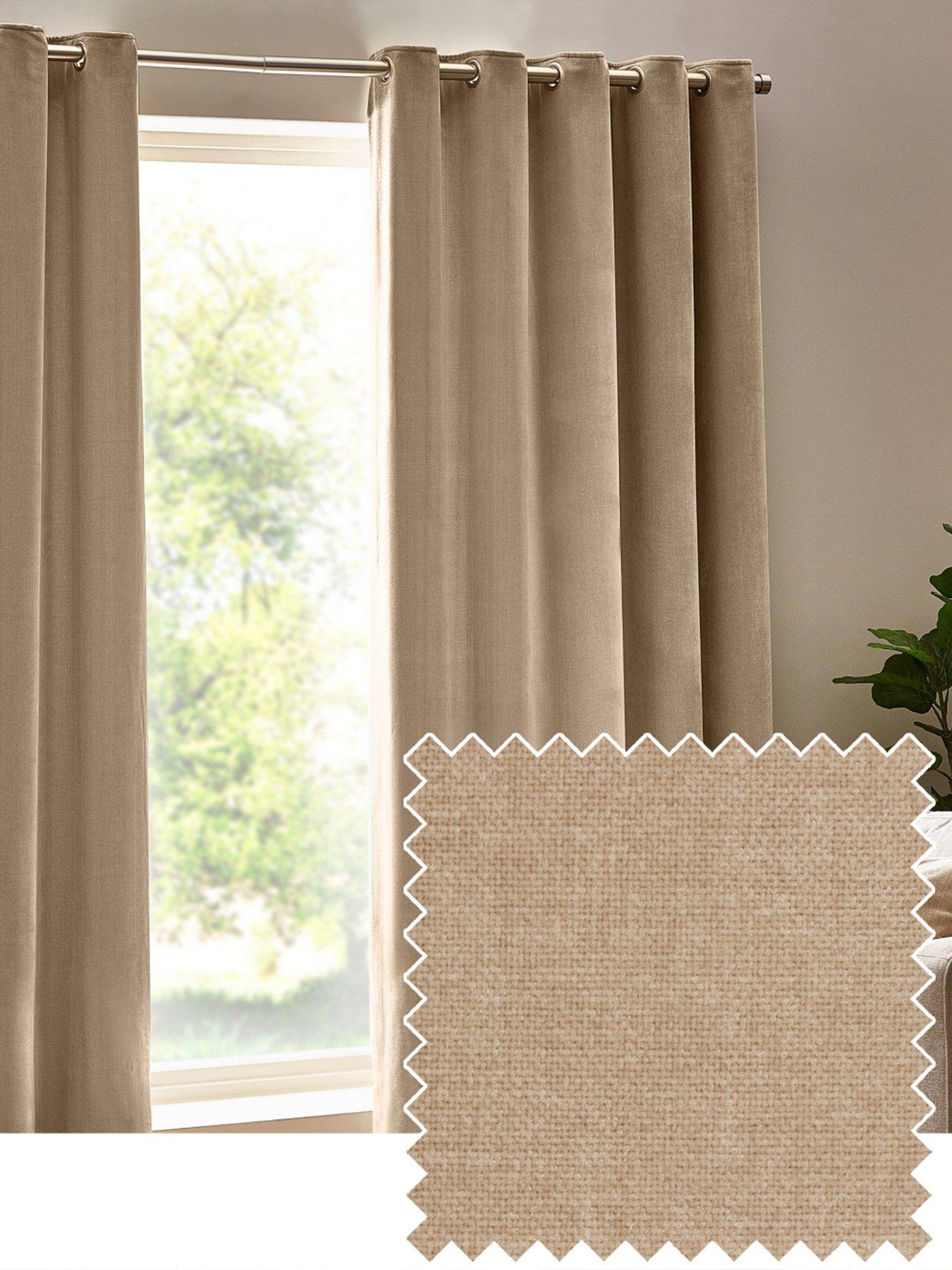 undefined Heavyweight Chenille Eyelet Curtains