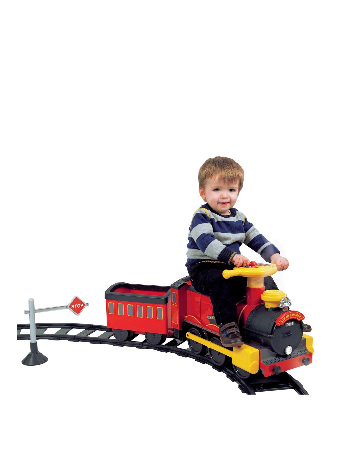 Image 1 of 8 of undefined Steam Train 6 Volt with 4 x Straight and 4 x Curved Track Packs (Special Pack)