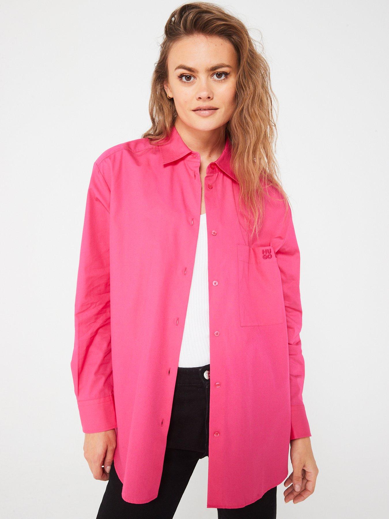 hugo-oversized-shirt-pinkfront