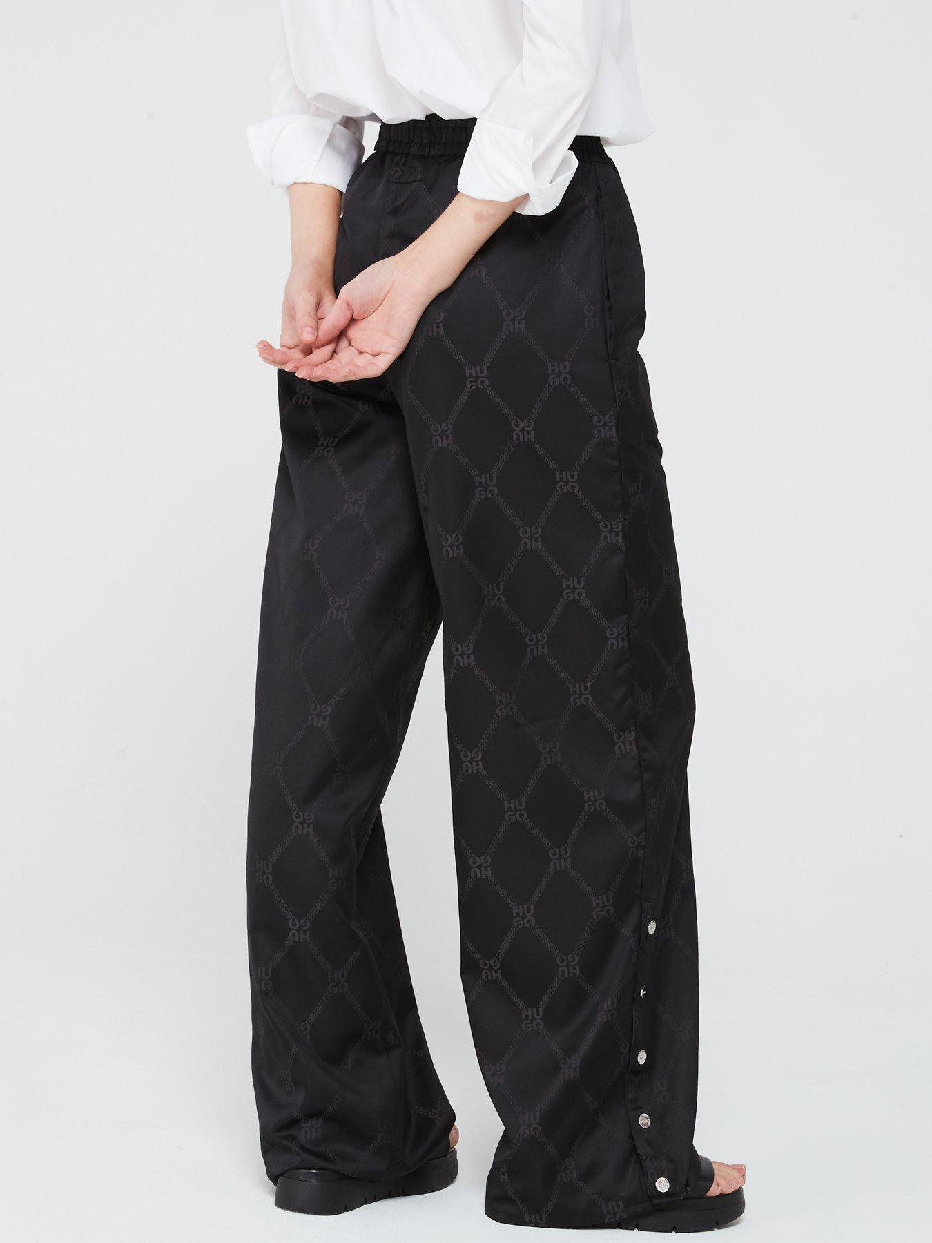 hugo-hacelia-wide-leg-trouser-blackstillFront