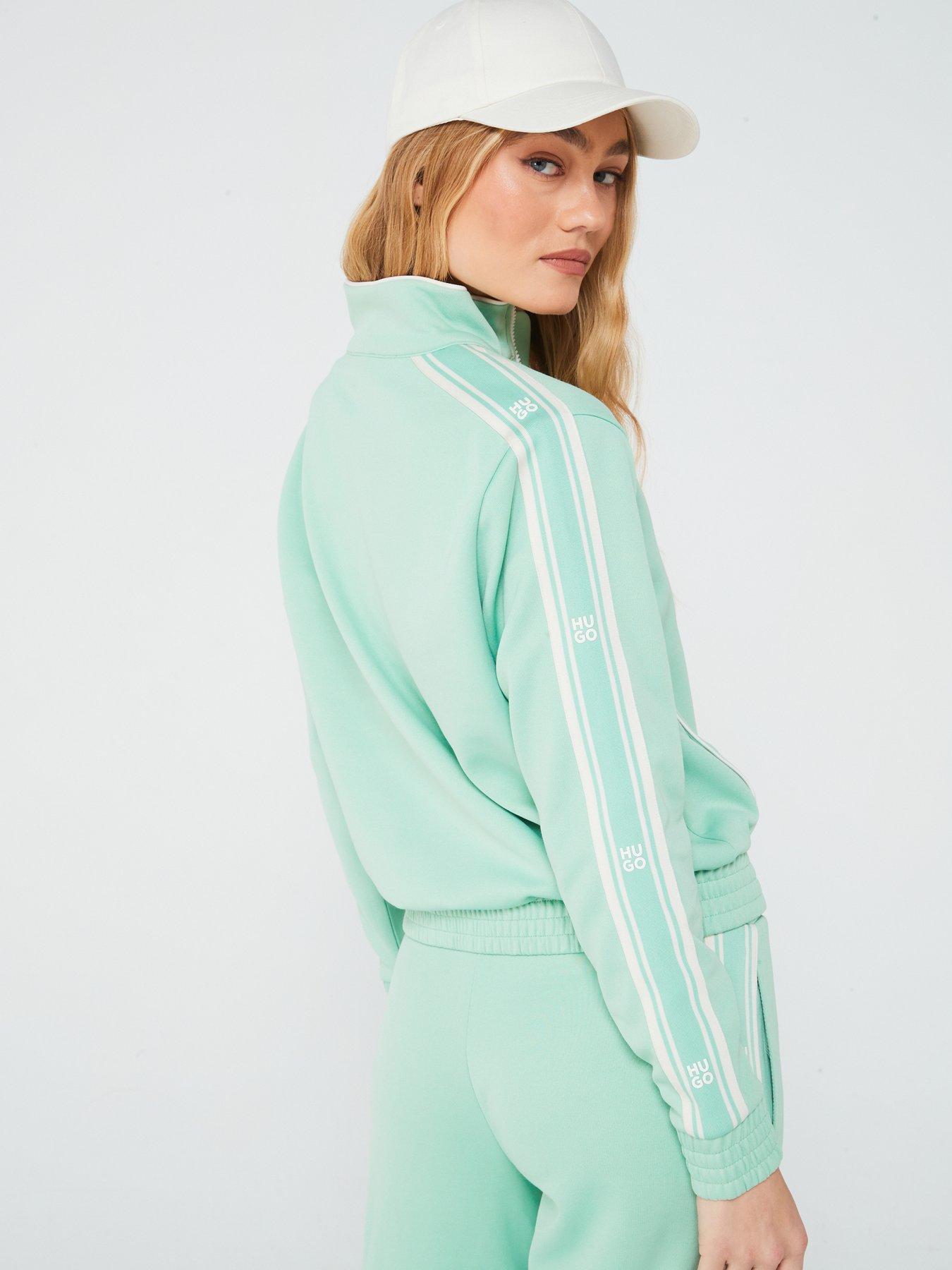 hugo-damillia-long-sleeve-zip-thru-sweat-greenstillFront