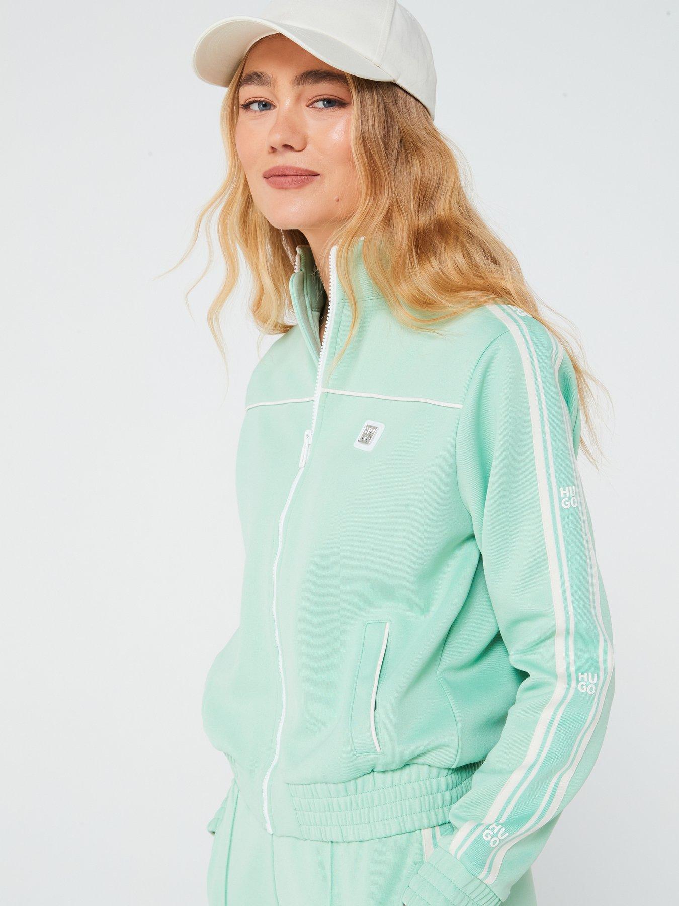 hugo-damillia-long-sleeve-zip-thru-sweat-greenoutfit