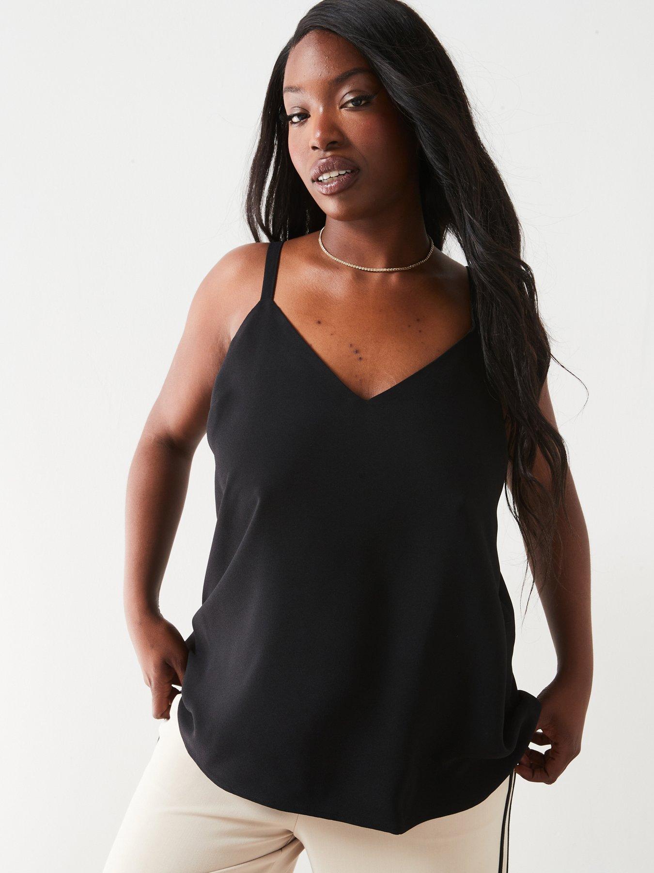 Image 1 of 6 of V by Very Curve Essential Longline Cami - Black