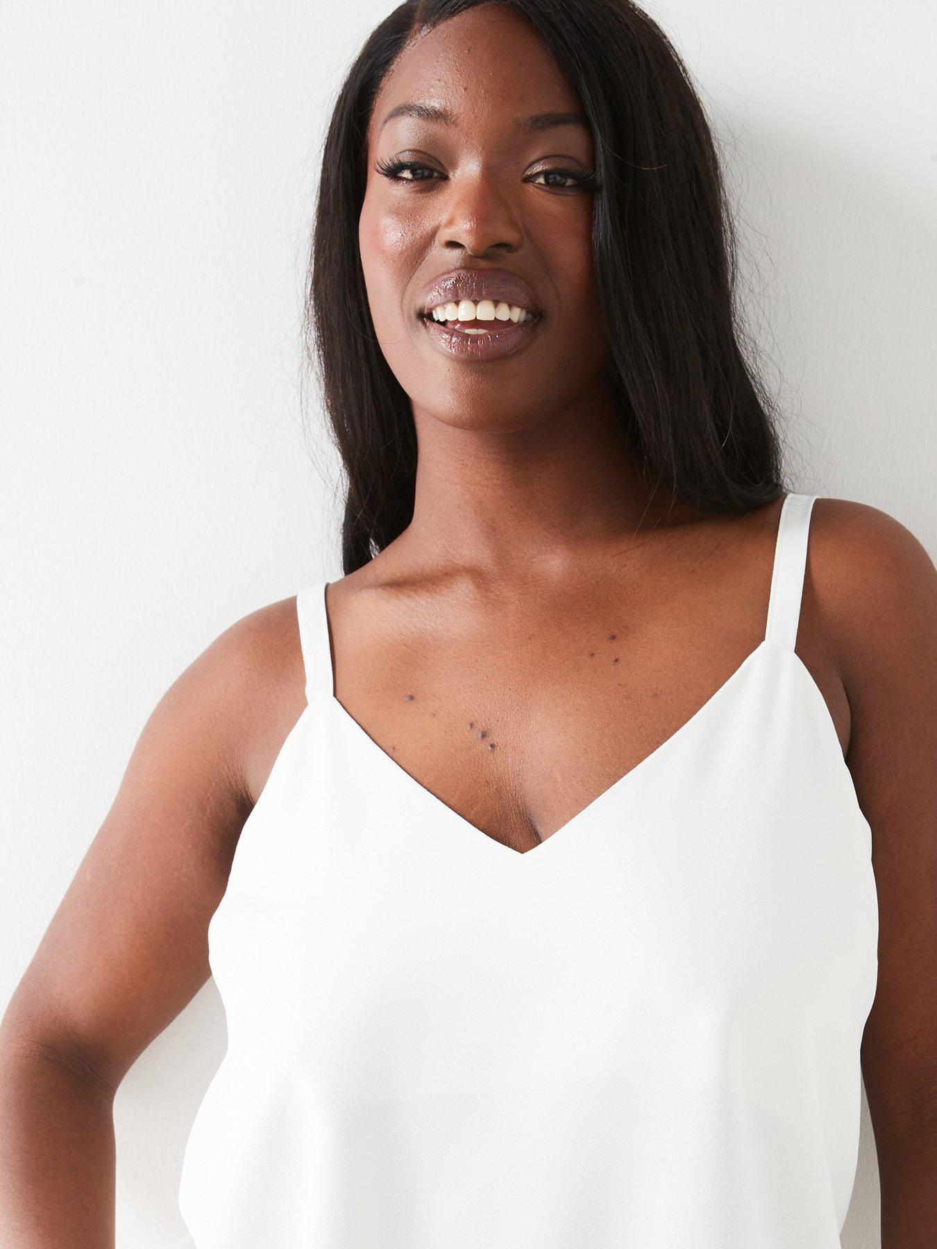 Image 1 of 6 of V by Very Curve Essential Longline Cami Top - Ivory