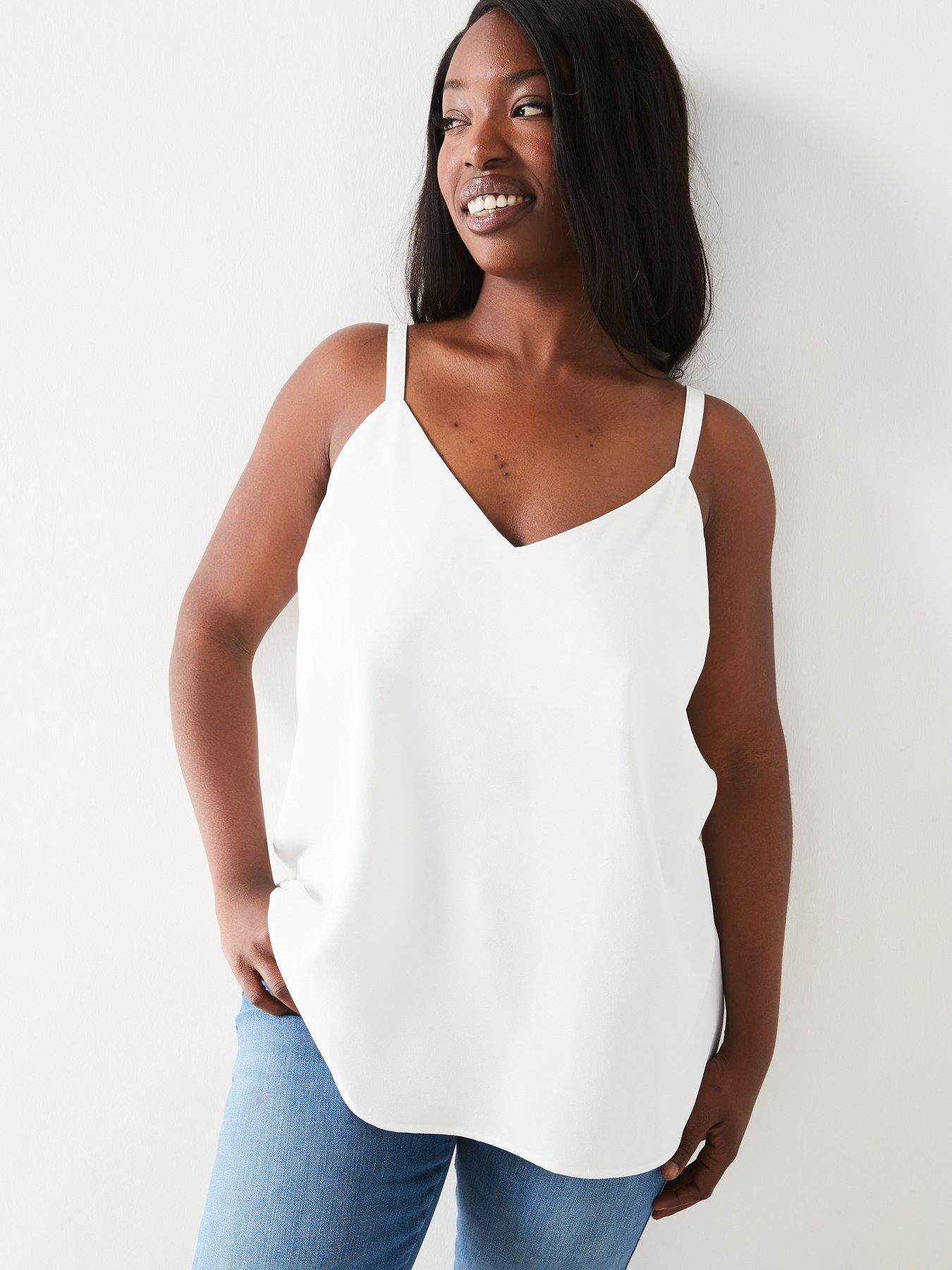 Image 4 of 6 of V by Very Curve Essential Longline Cami Top - Ivory