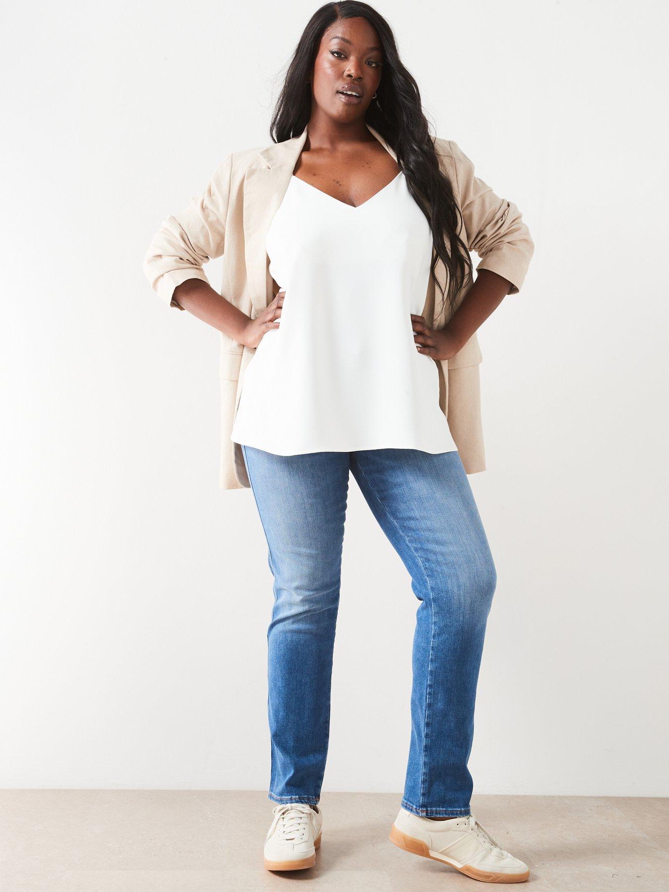 Image 6 of 6 of V by Very Curve Essential Longline Cami Top - Ivory