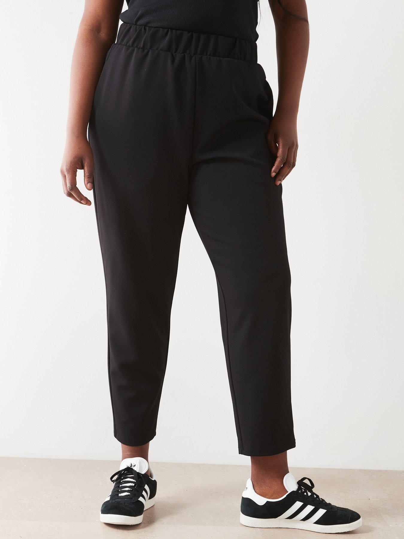 v-by-very-curve-stretch-tapered-leg-trouser-black