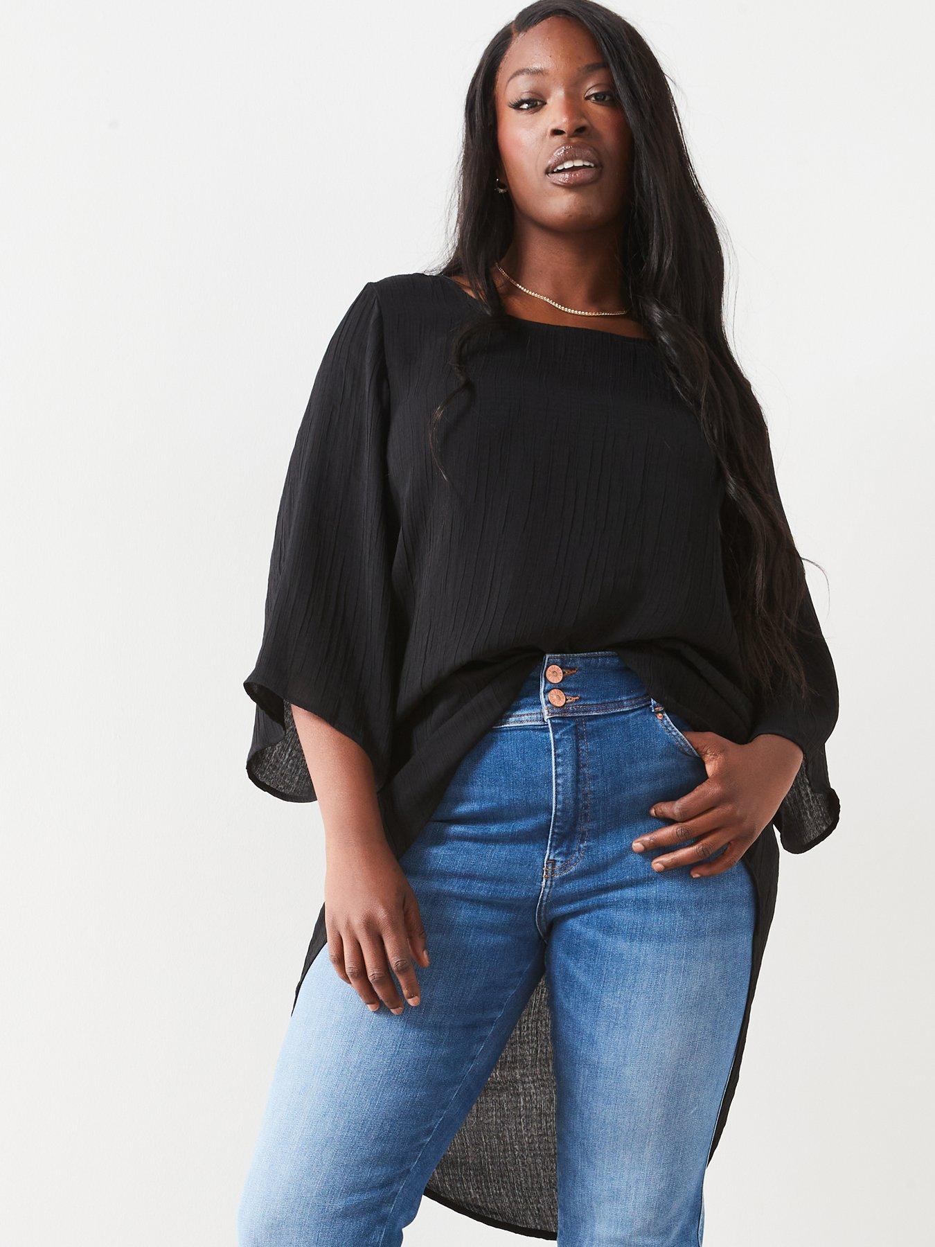 v-by-very-curve-dipped-hem-blouse-blackoutfit