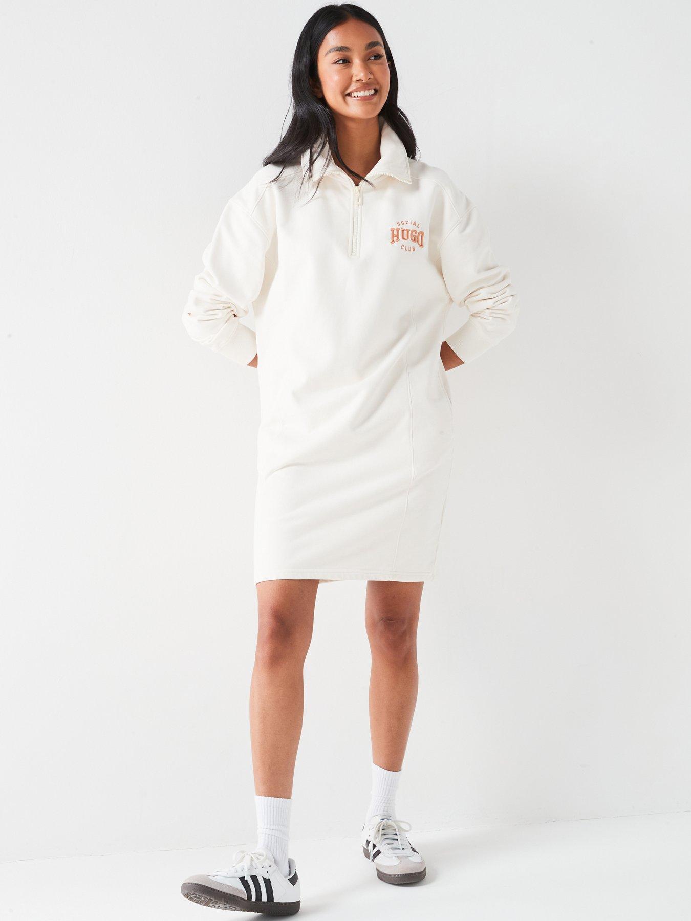 hugo-neriane-34-zip-mini-jumper-dress-whiteoutfit