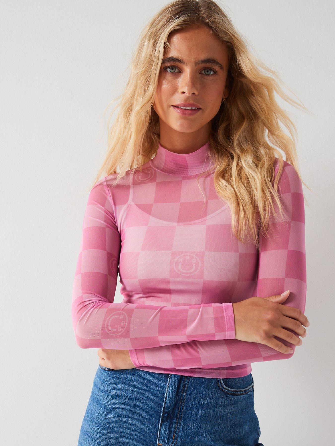 hugo-dasori-mesh-top-pink