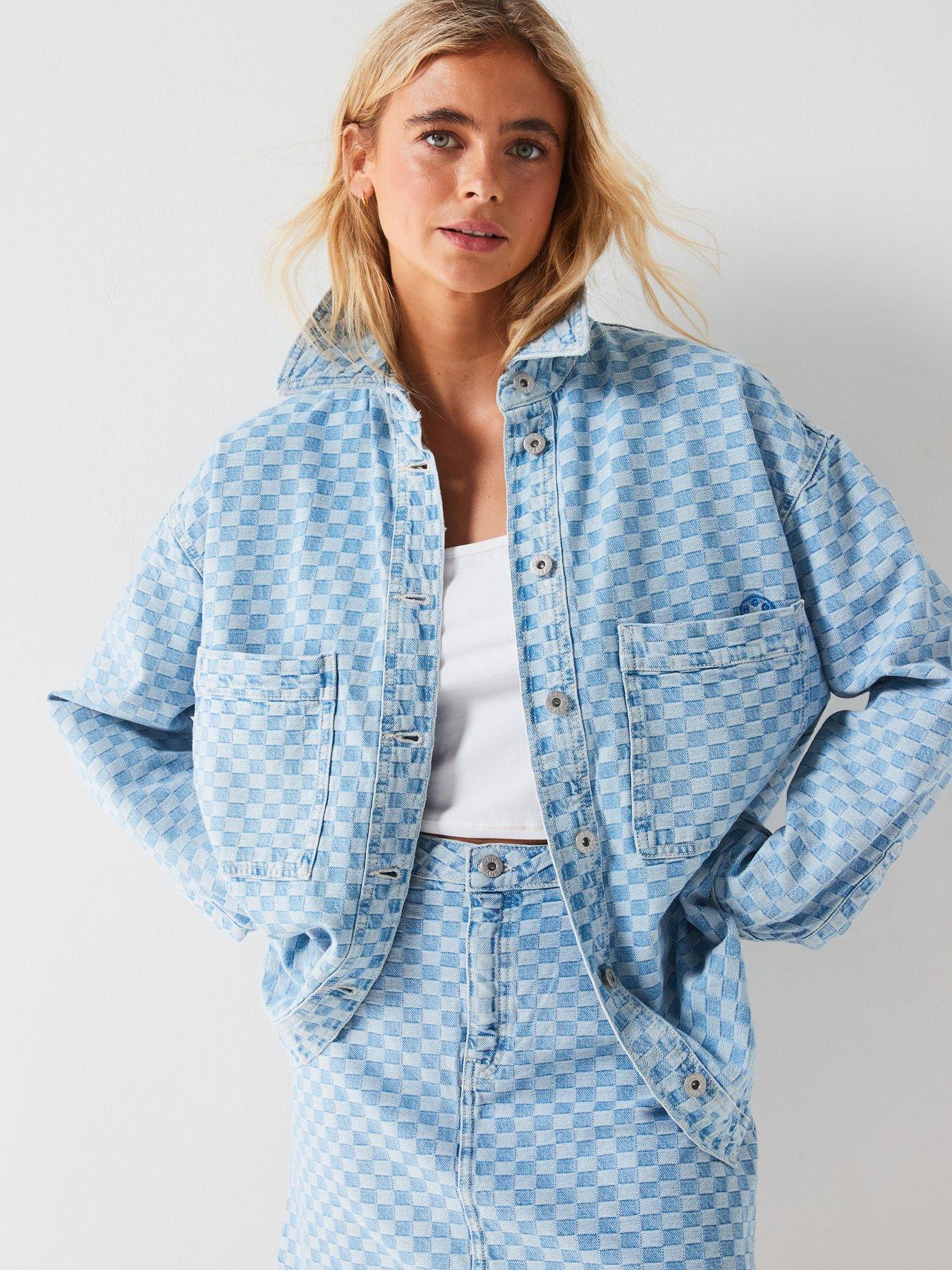 hugo-garesa-checkerboard-denim-jacket-blue