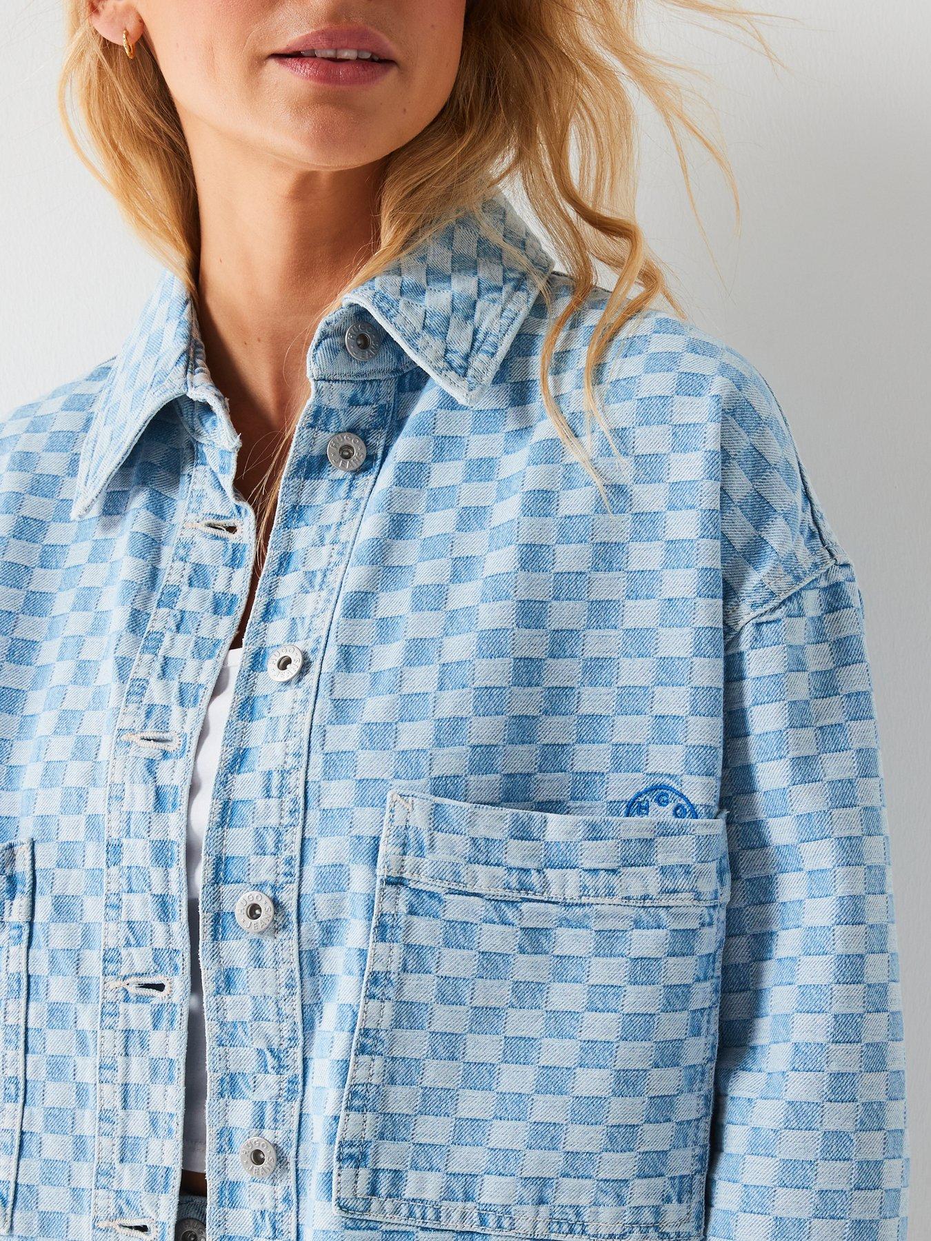 hugo-garesa-checkerboard-denim-jacket-blueoutfit