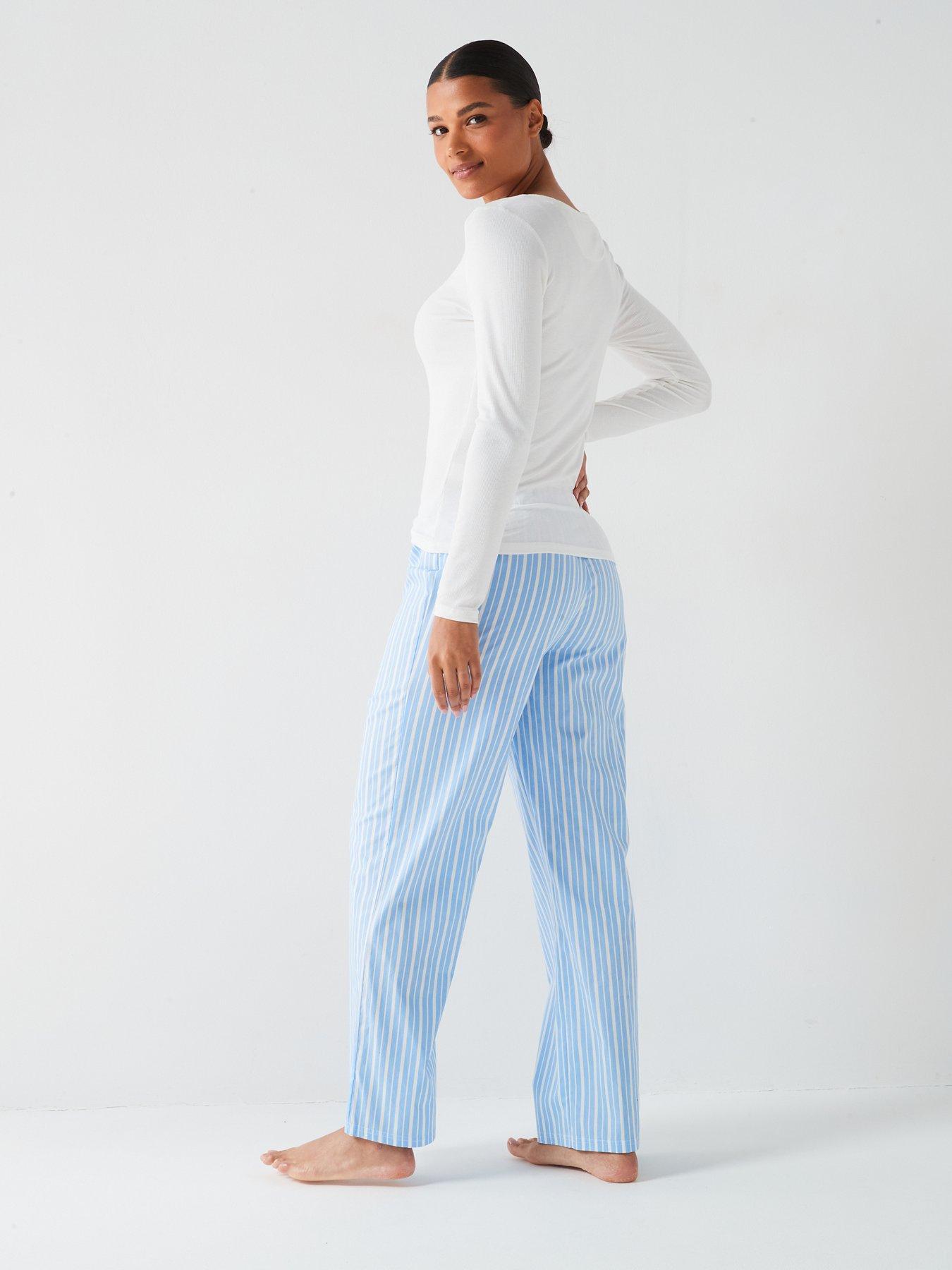 v-by-very-long-sleeve-henley-top-with-stripe-wide-leg-pj-set-blueoutfit