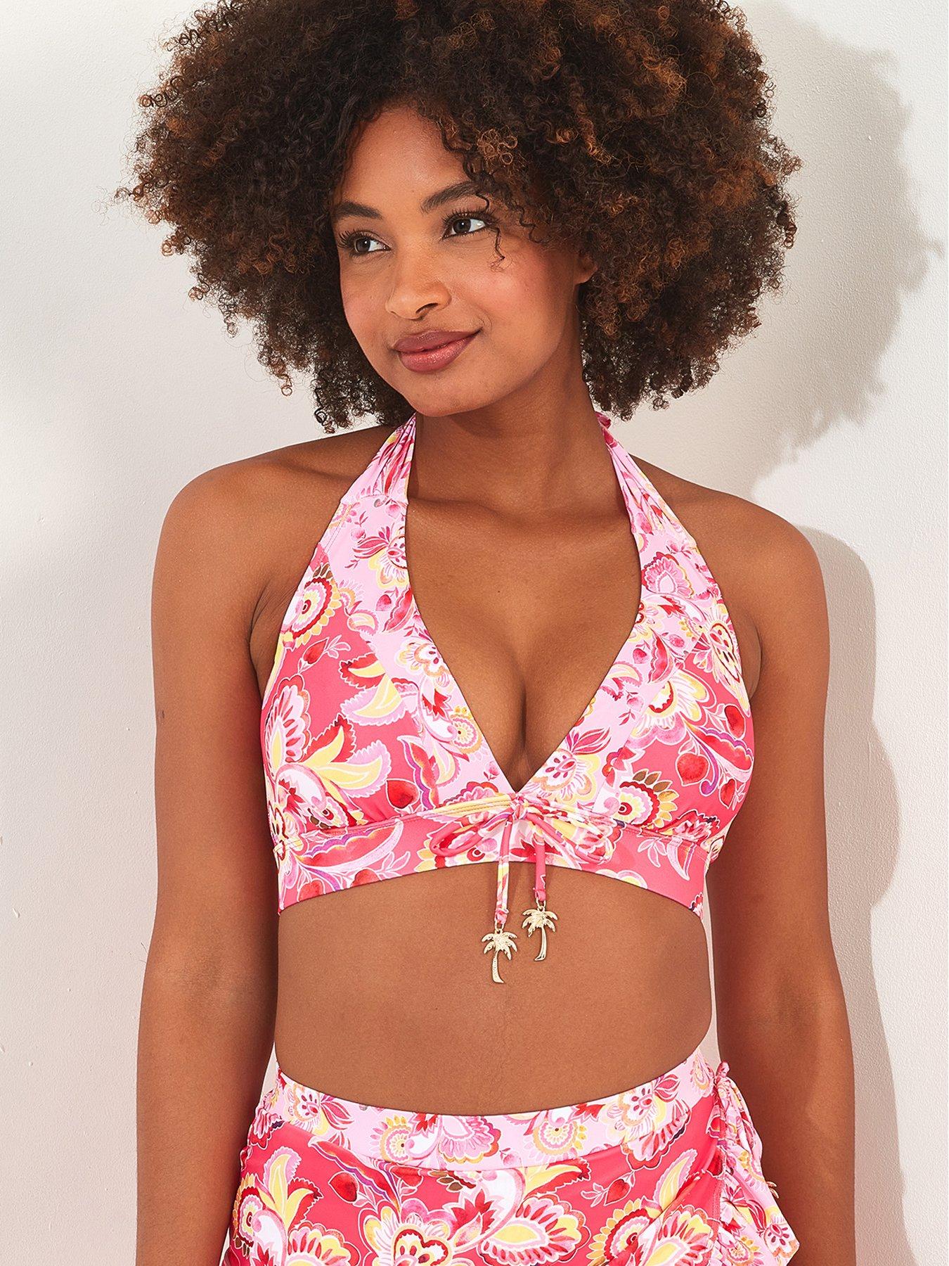 joe-browns-malibu-beach-bikini-top-pinkstillFront