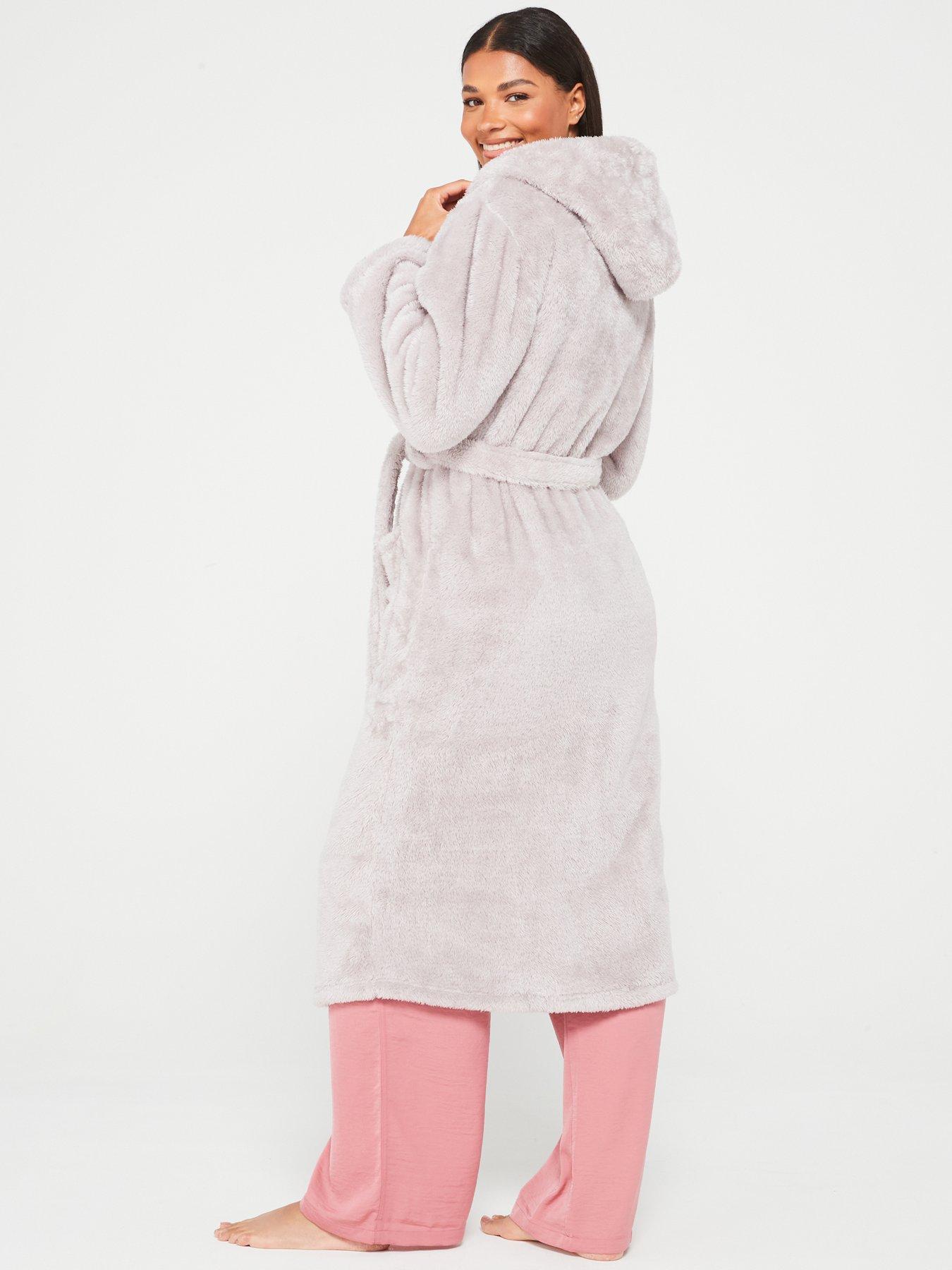 v-by-very-wellsoft-longline-hooded-dressing-gown-beigestillFront