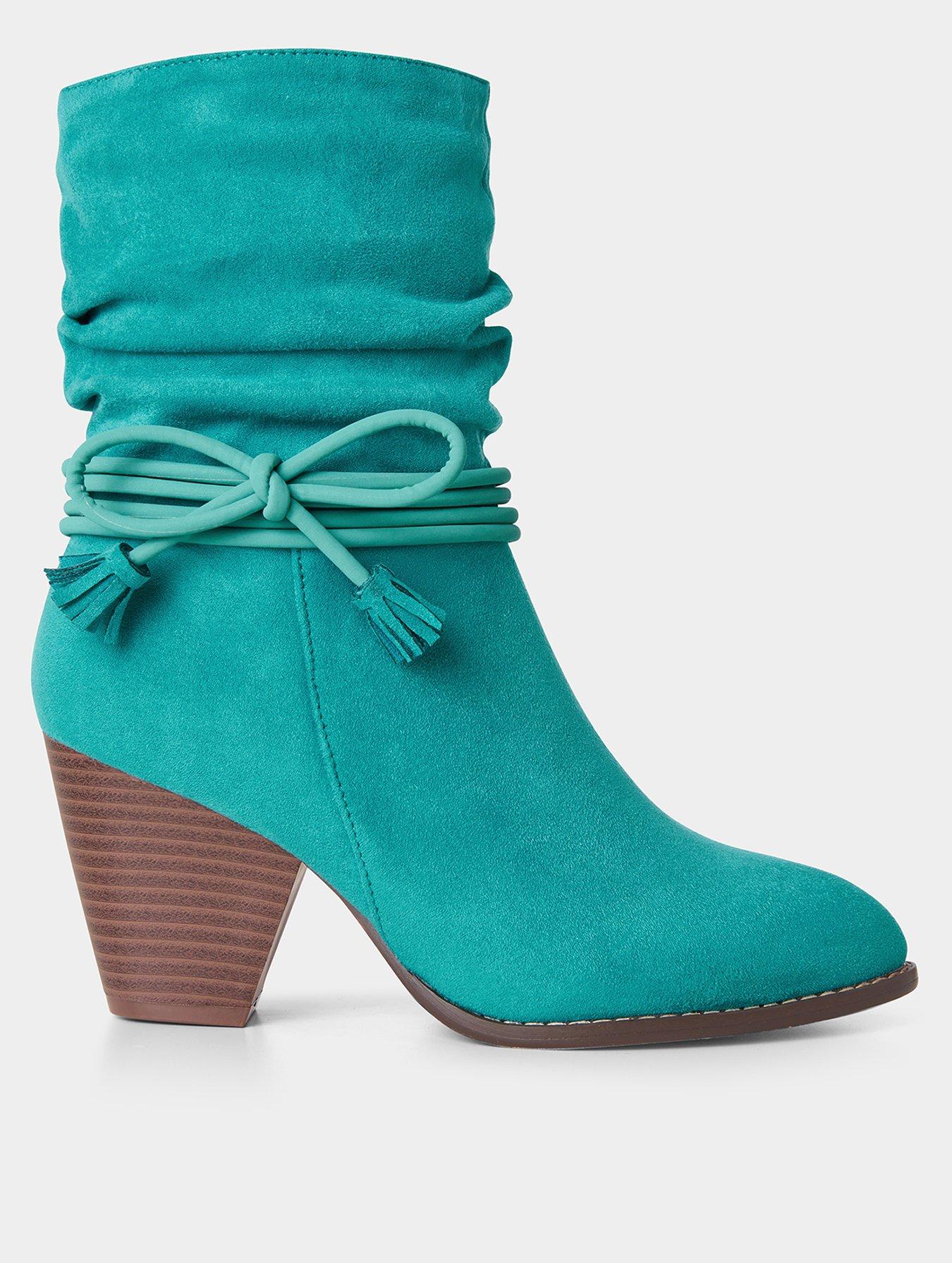 Joe Browns Ruched Suede Boots Green Very Ireland