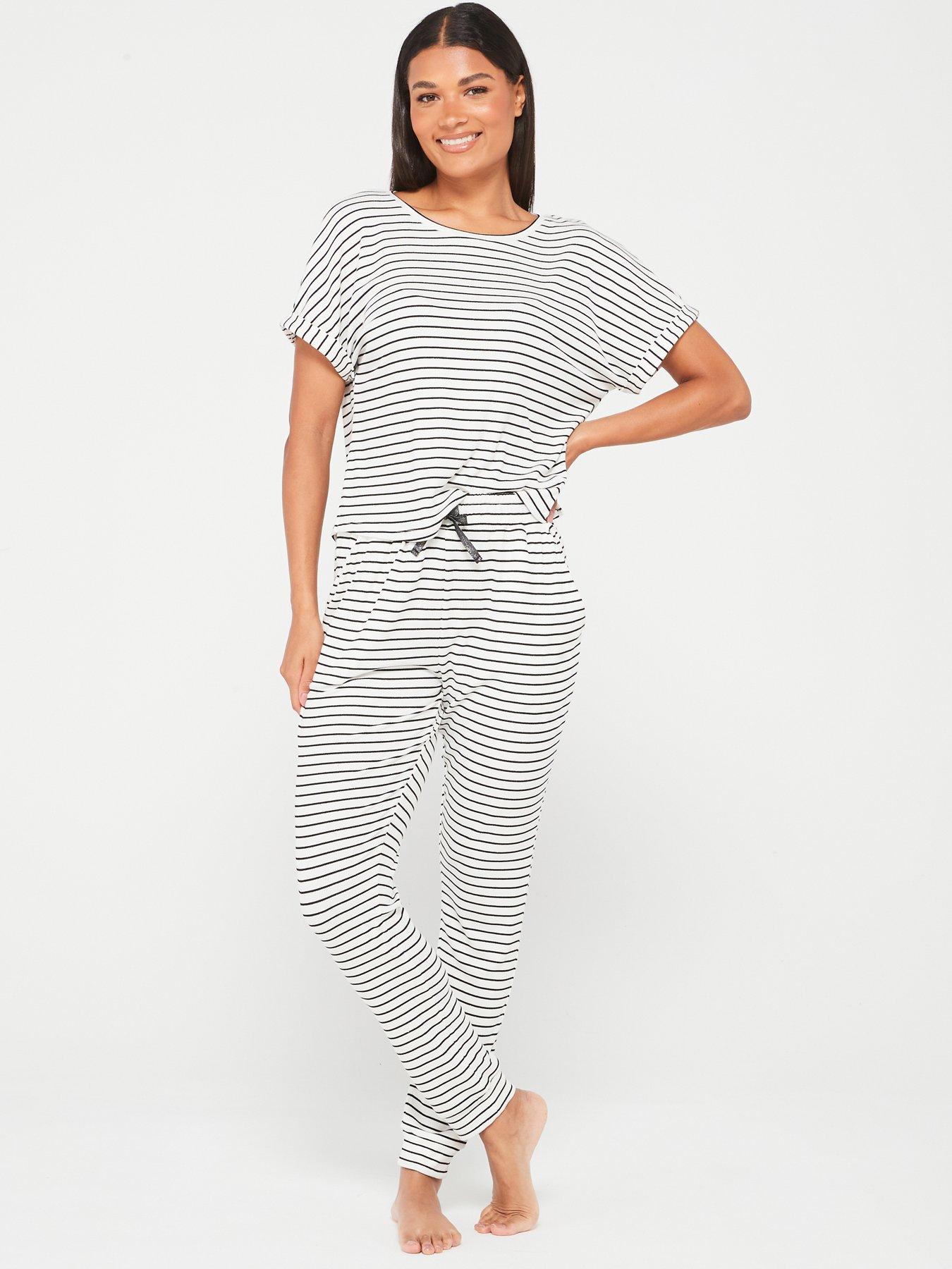 v-by-very-short-sleeve-stripe-lurex-pj-setback