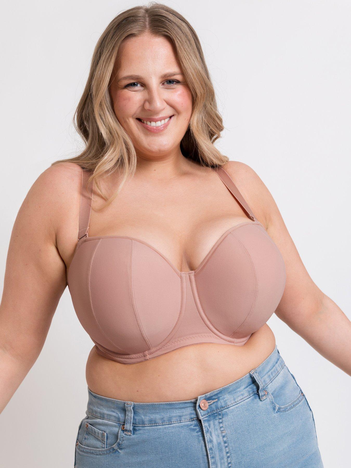 Image 2 of 6 of Curvy Kate Curvy Kate Luxe Multiway Strapless Moulded Bra - Latte