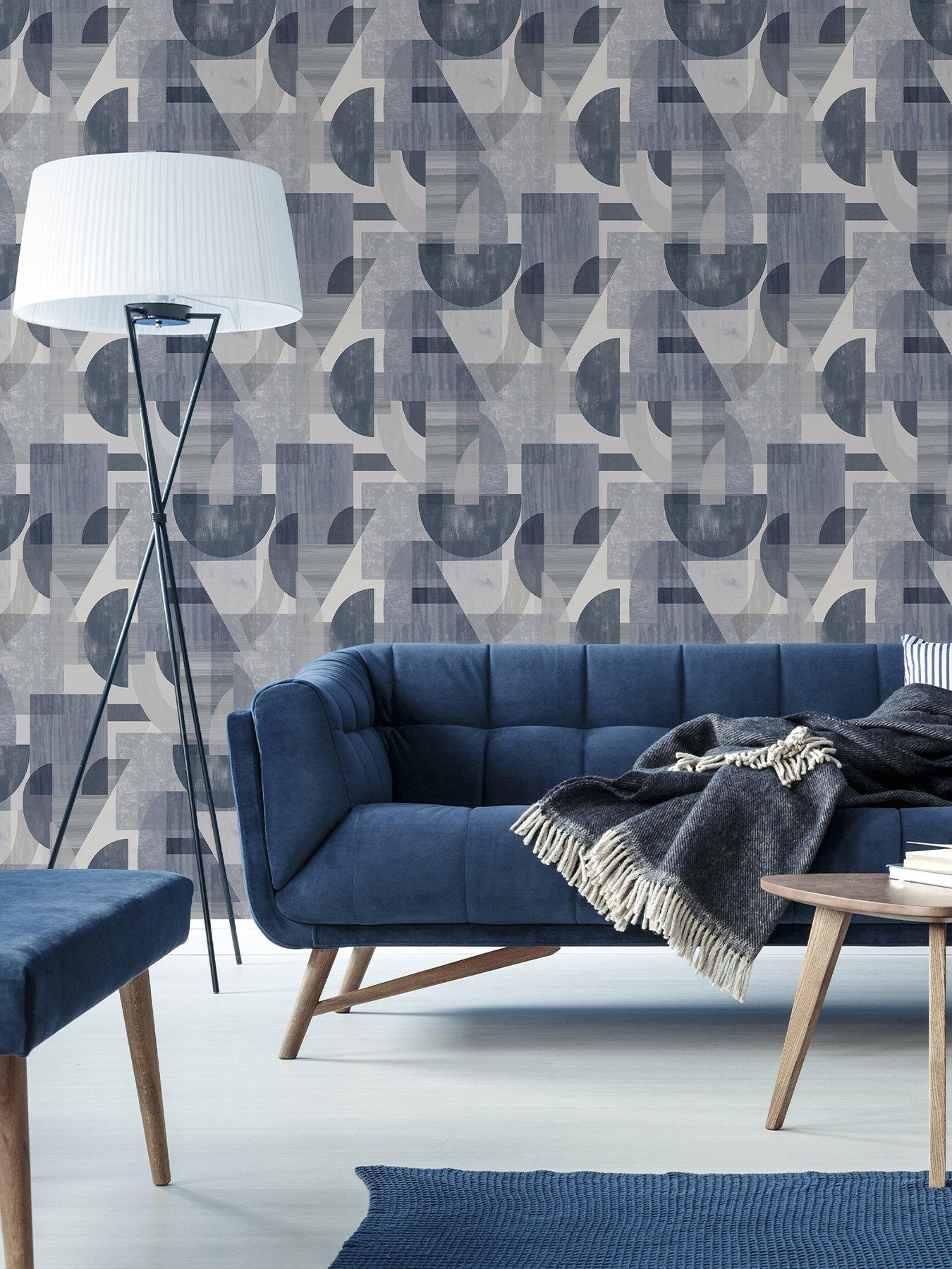 fresco-abstract-geo-navy-wallpaper