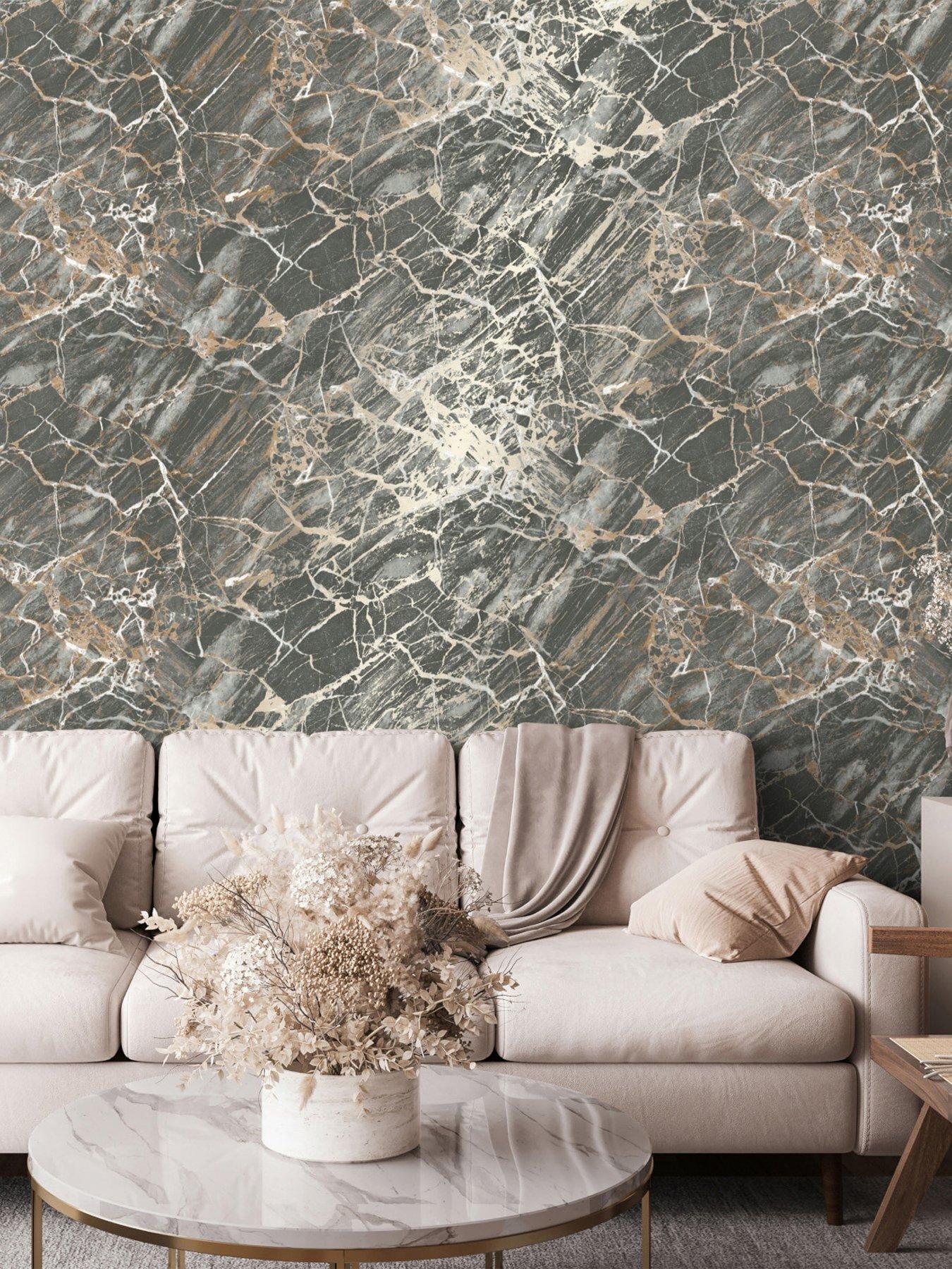 Image 1 of 5 of Fine Decor Onyx Carbon Wallpaper in Charcoal