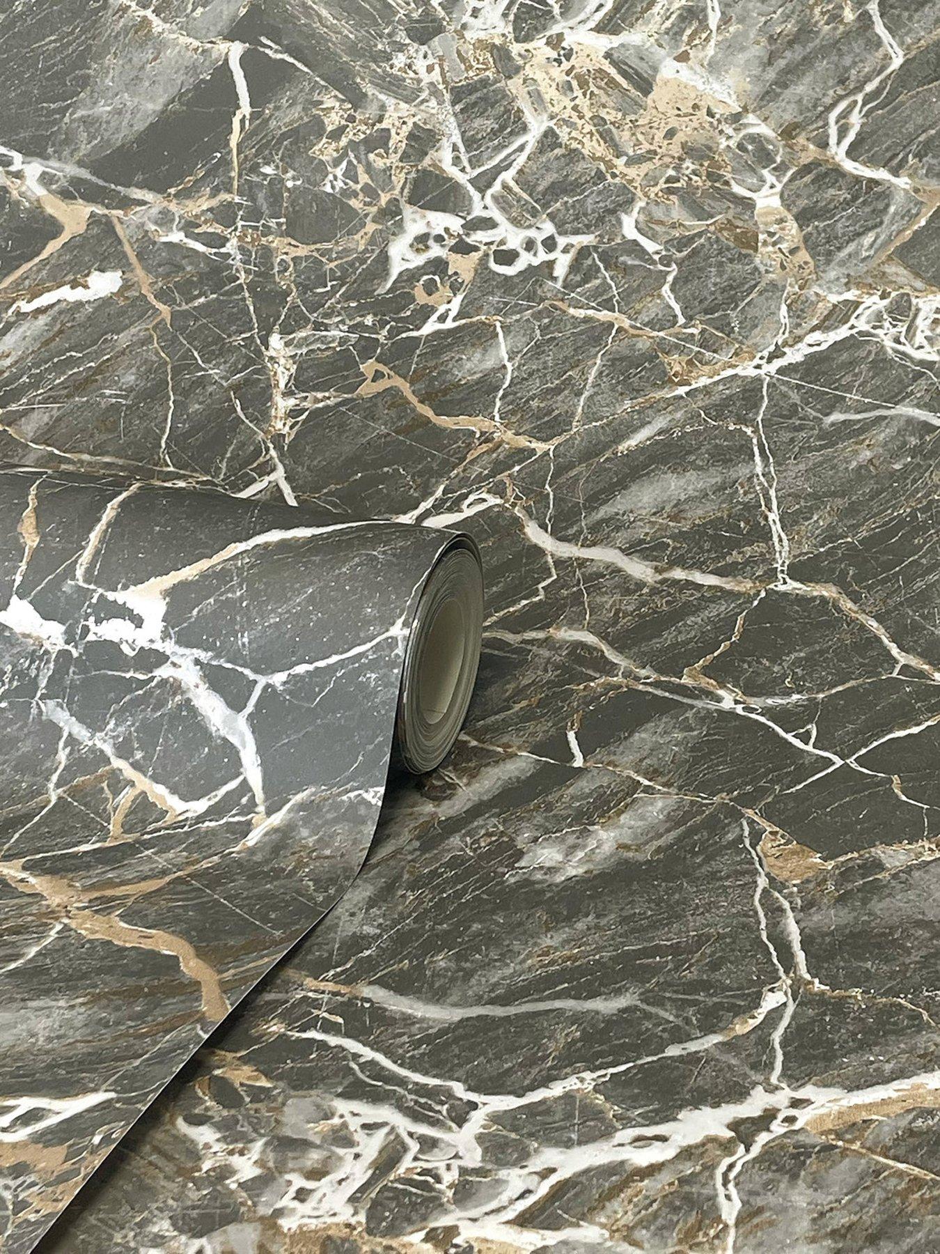 Image 2 of 5 of Fine Decor Onyx Carbon Wallpaper in Charcoal