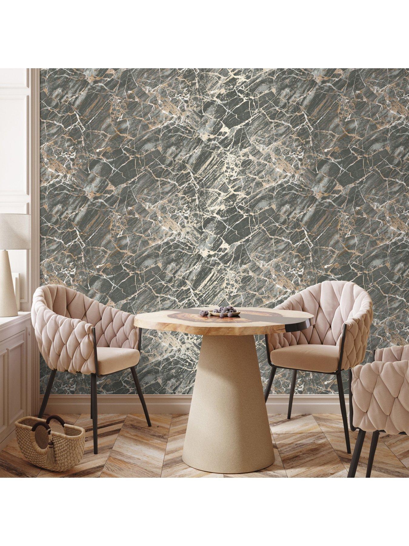 Image 5 of 5 of Fine Decor Onyx Carbon Wallpaper in Charcoal