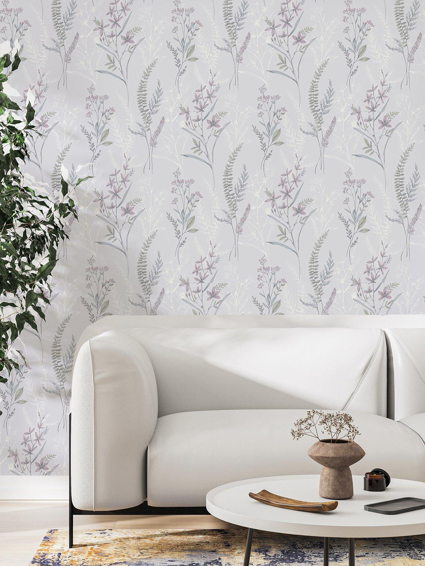 Image 1 of 5 of Fresco Jasmine Mauve Wallpaper