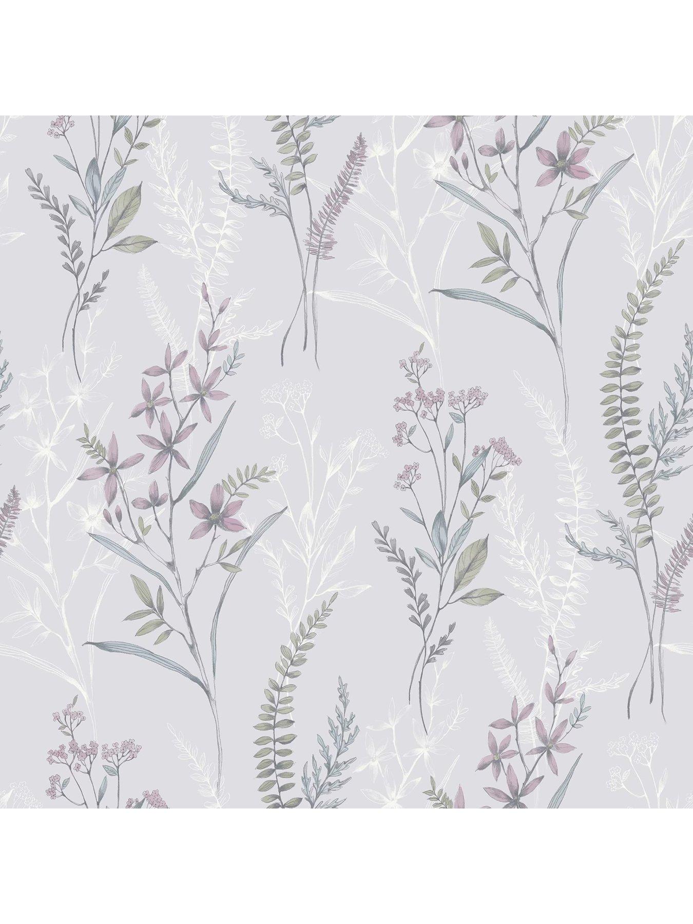 Image 3 of 5 of Fresco Jasmine Mauve Wallpaper
