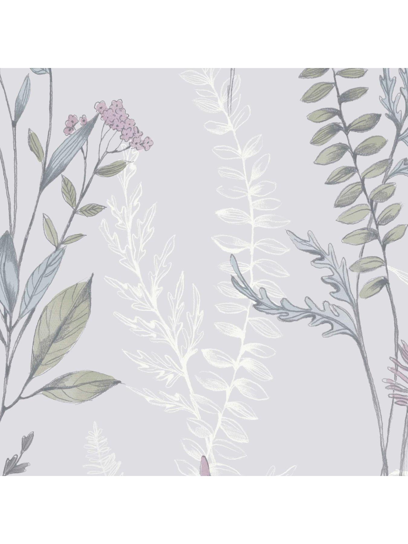 Image 4 of 5 of Fresco Jasmine Mauve Wallpaper