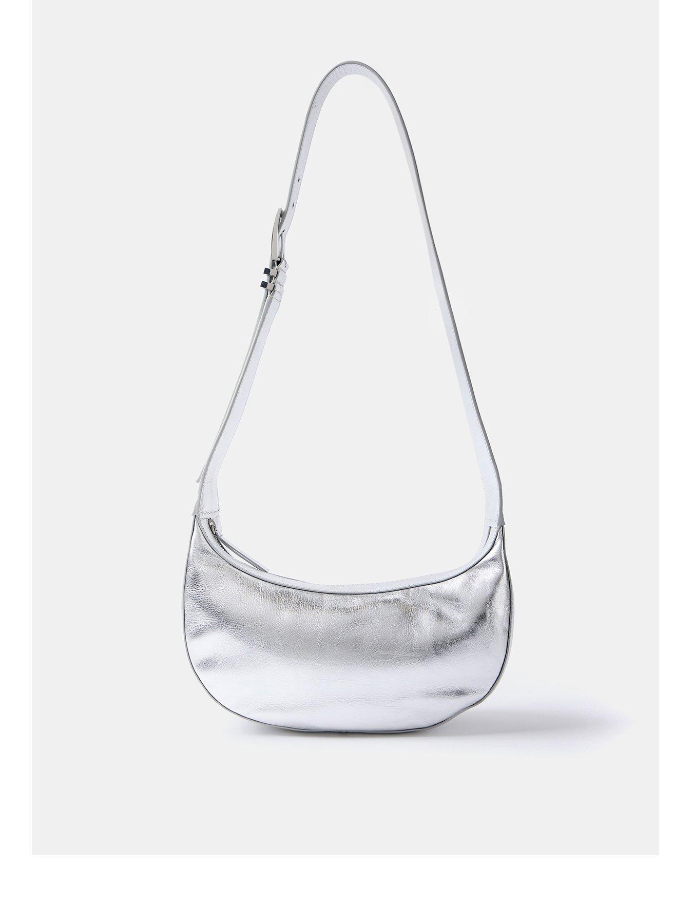 Image 1 of 5 of Mint Velvet Silver leather Slingbag