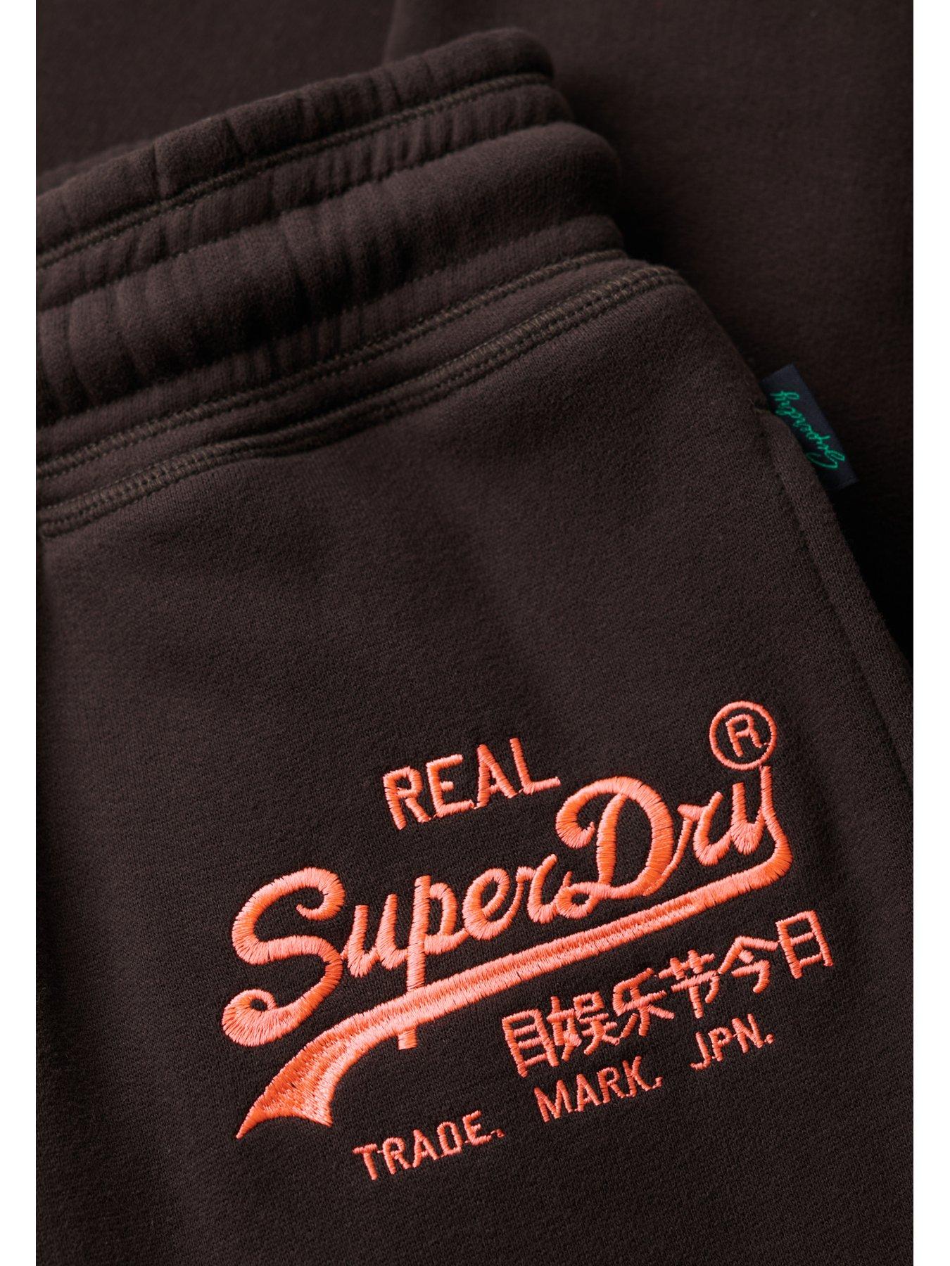 superdry-neon-vintage-logo-low-rise-flare-joggers-blackdetail