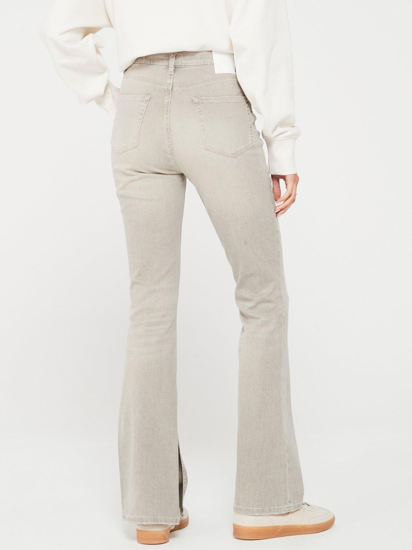 boss-rosa-high-rise-split-hem-flare-jeans-greystillFront