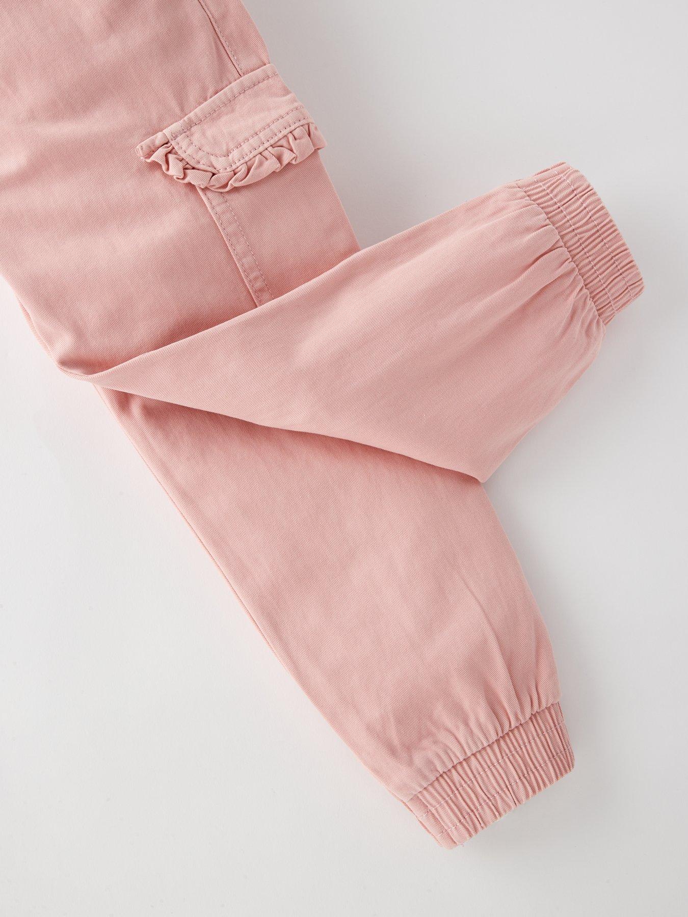 v-by-very-girls-frill-cargo-jogger-pinkdetail