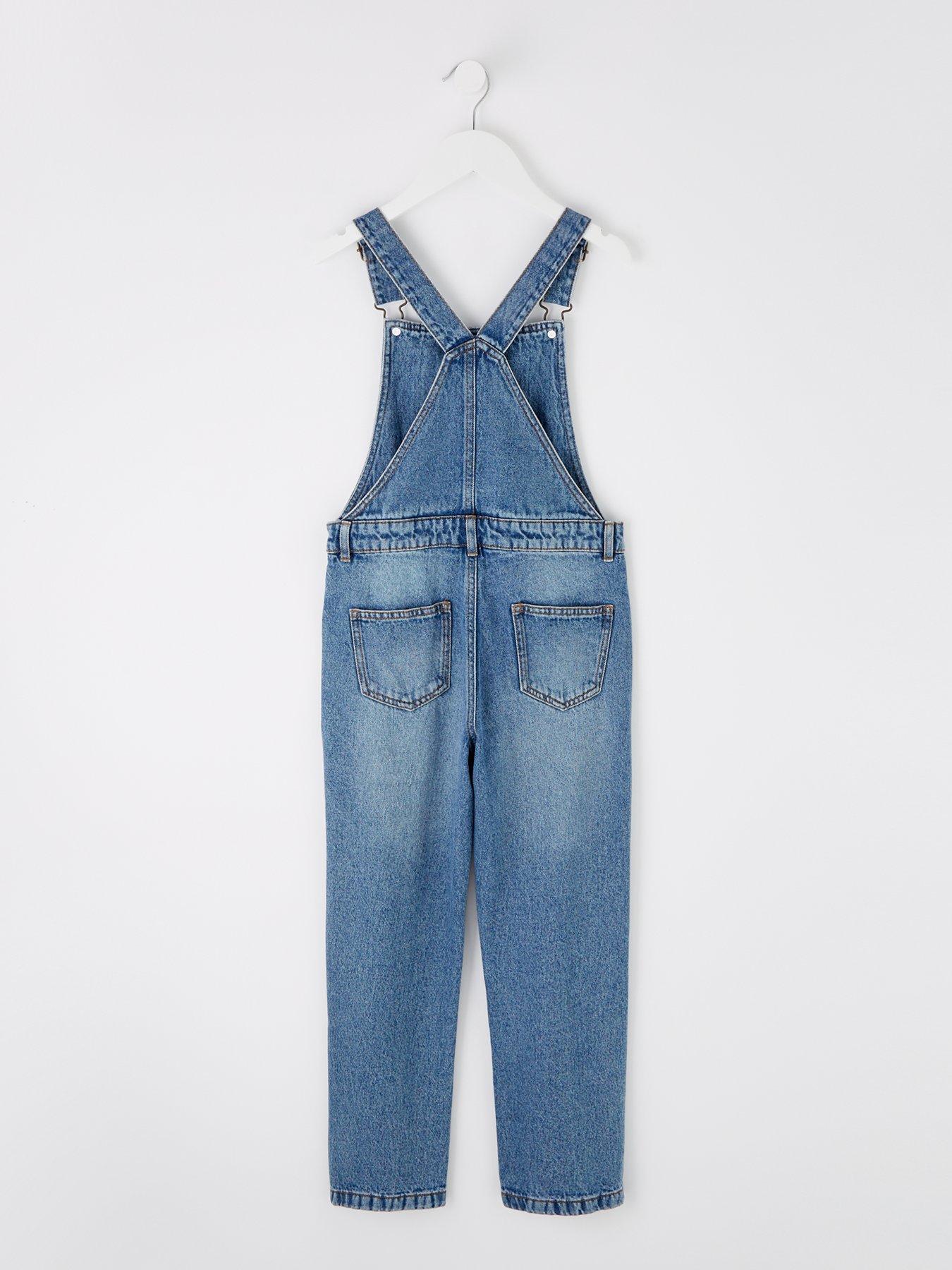 V by Very Girls Dungaree Blue Very Ireland
