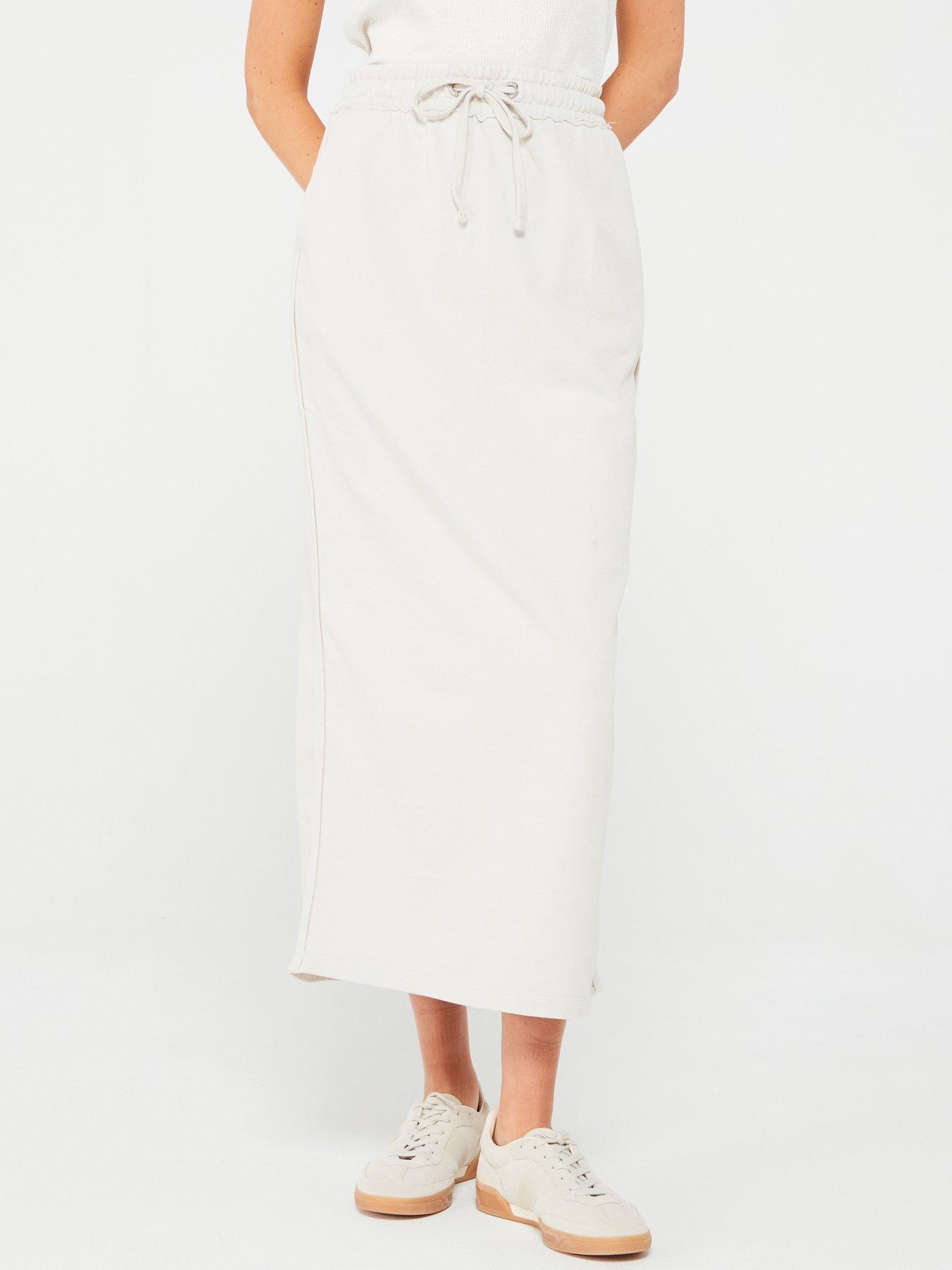 undefined Jersey Midi Skirt - Grey