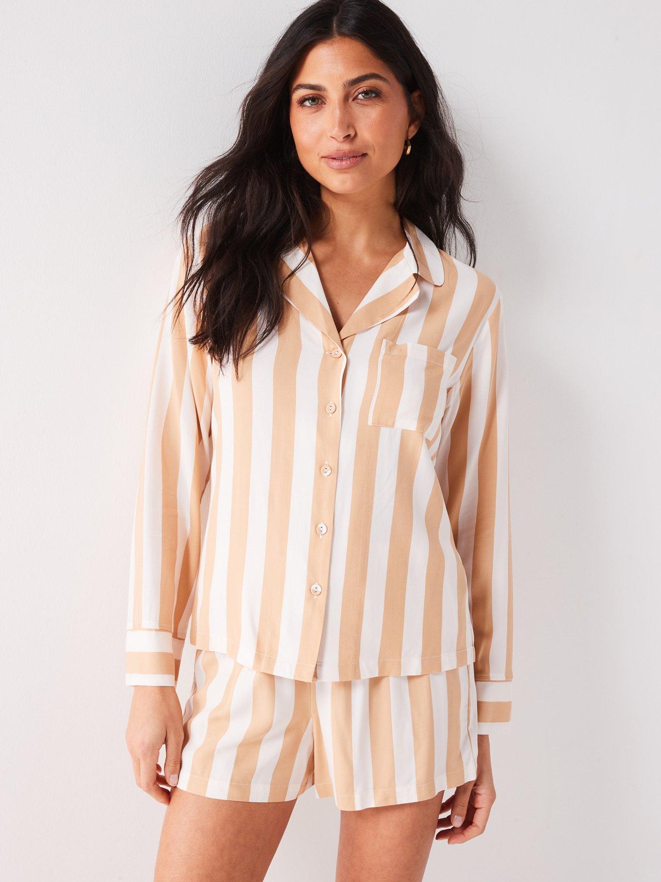 v-by-very-stripe-long-sleeve-short-revere-pj-set