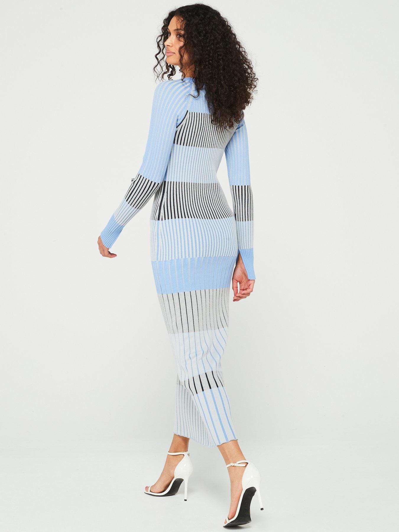 boss-fhakira-knitted-midi-dress-bluestillFront