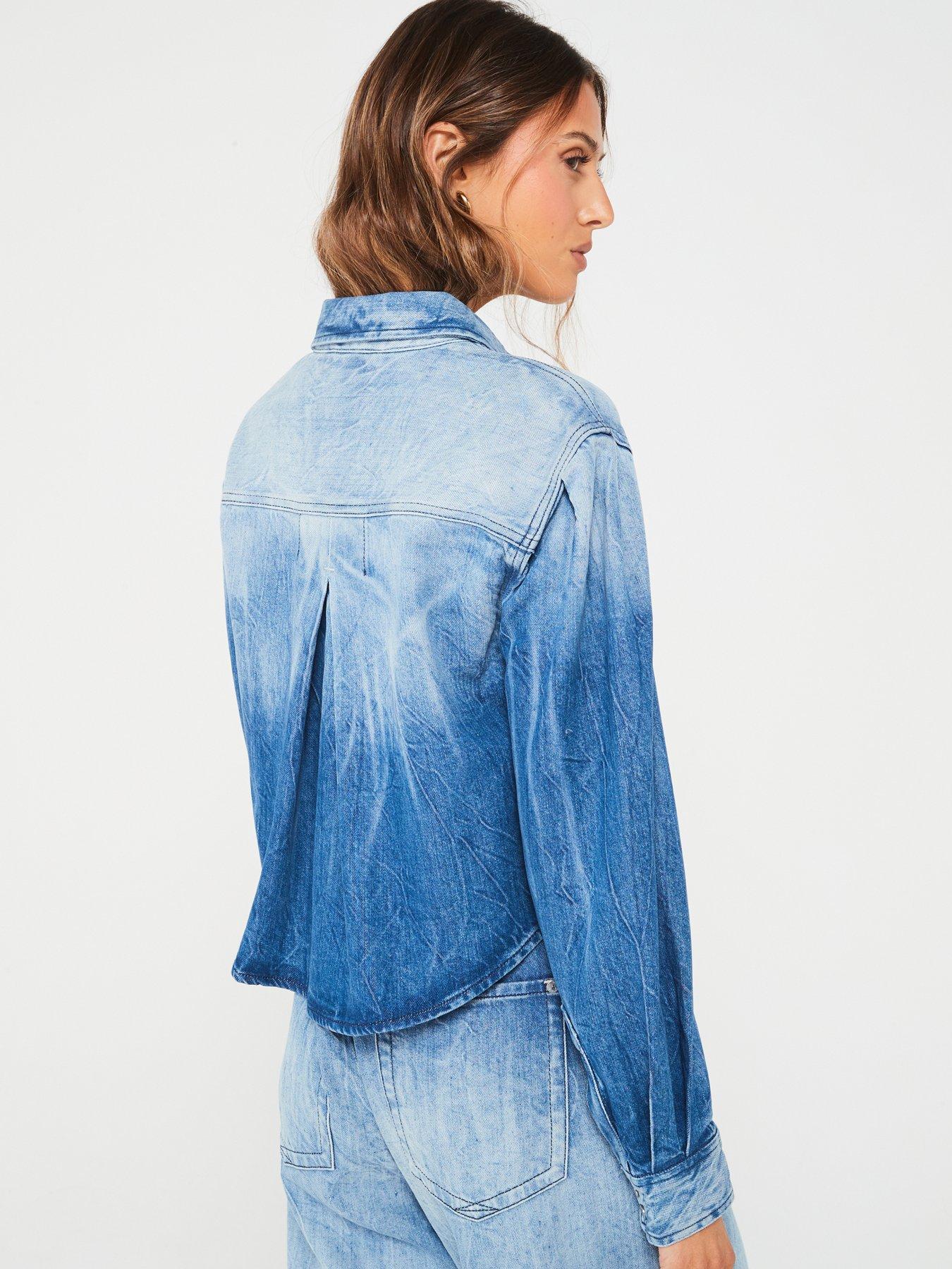 boss-cropped-denim-shirt-bluestillFront