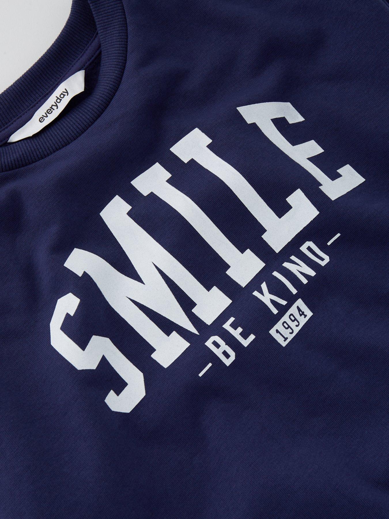 everyday-everyday-boys-smile-slogan-sweatshirt-navydetail