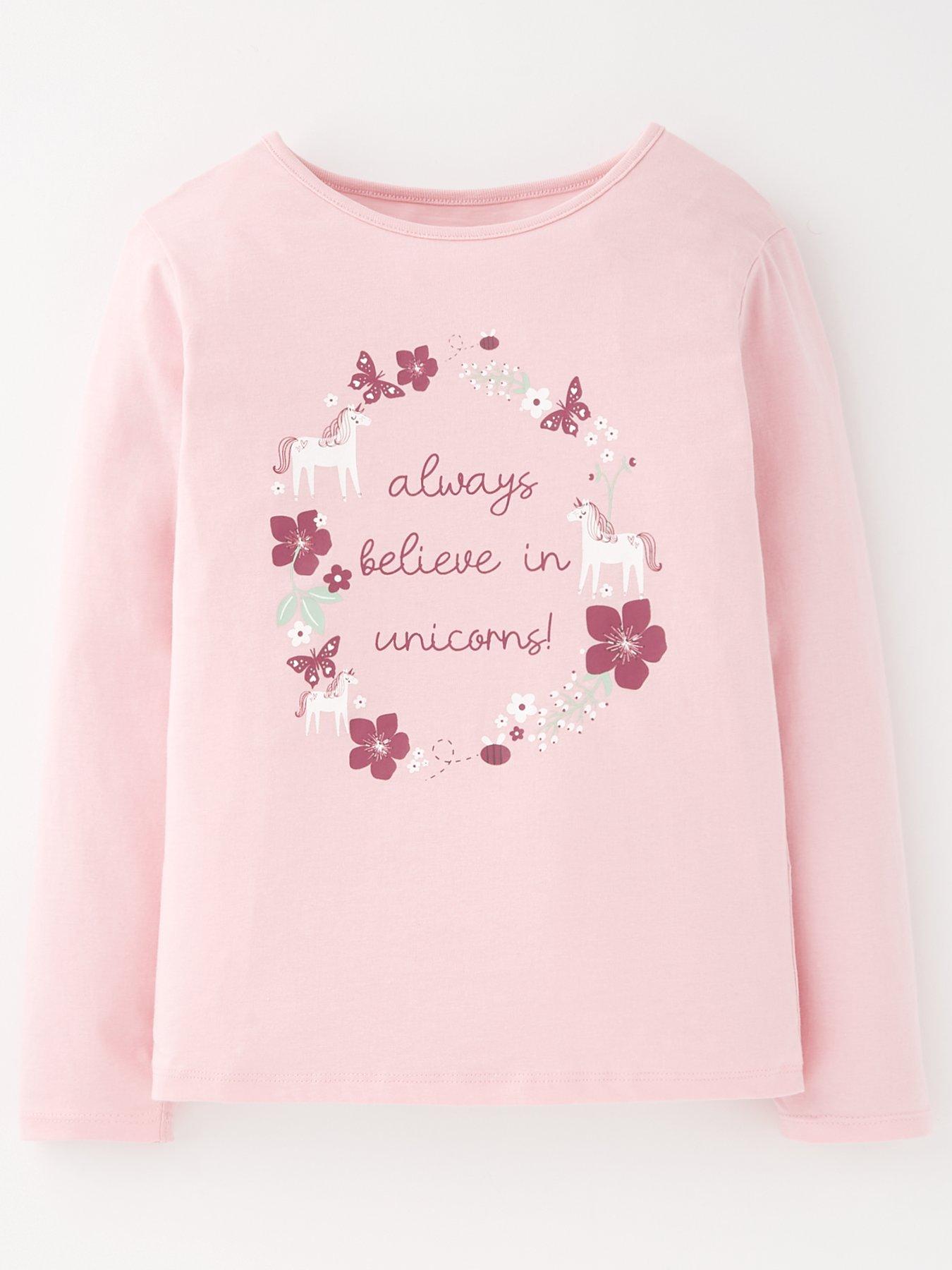 everyday-girls-long-sleeve-unicorn-and-floral-single-t-shirtfront