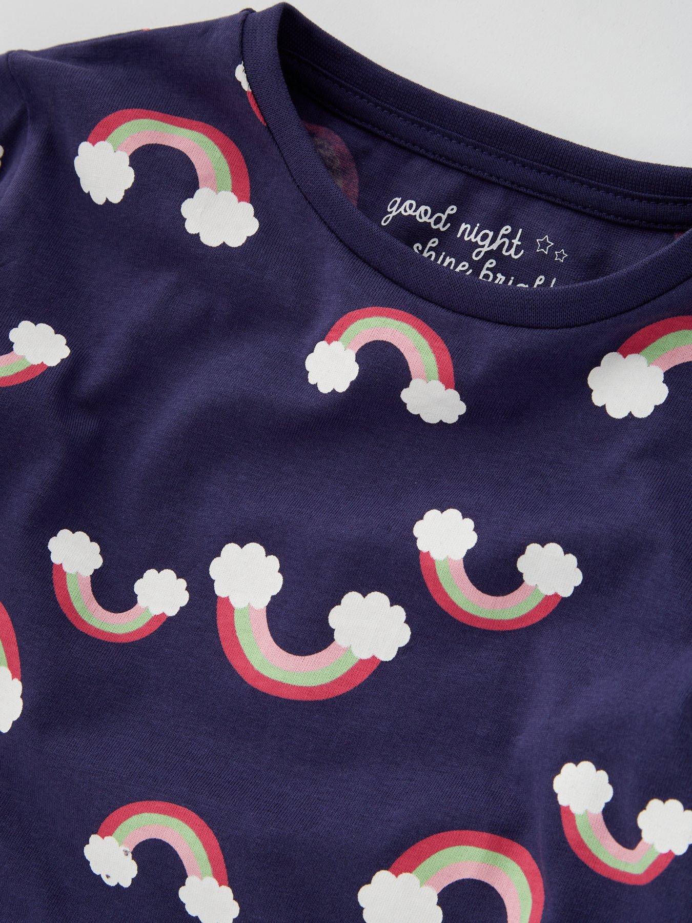 Image 3 of 4 of Everyday Girls Long Sleeve Rainbow Single Pyjama - Multi