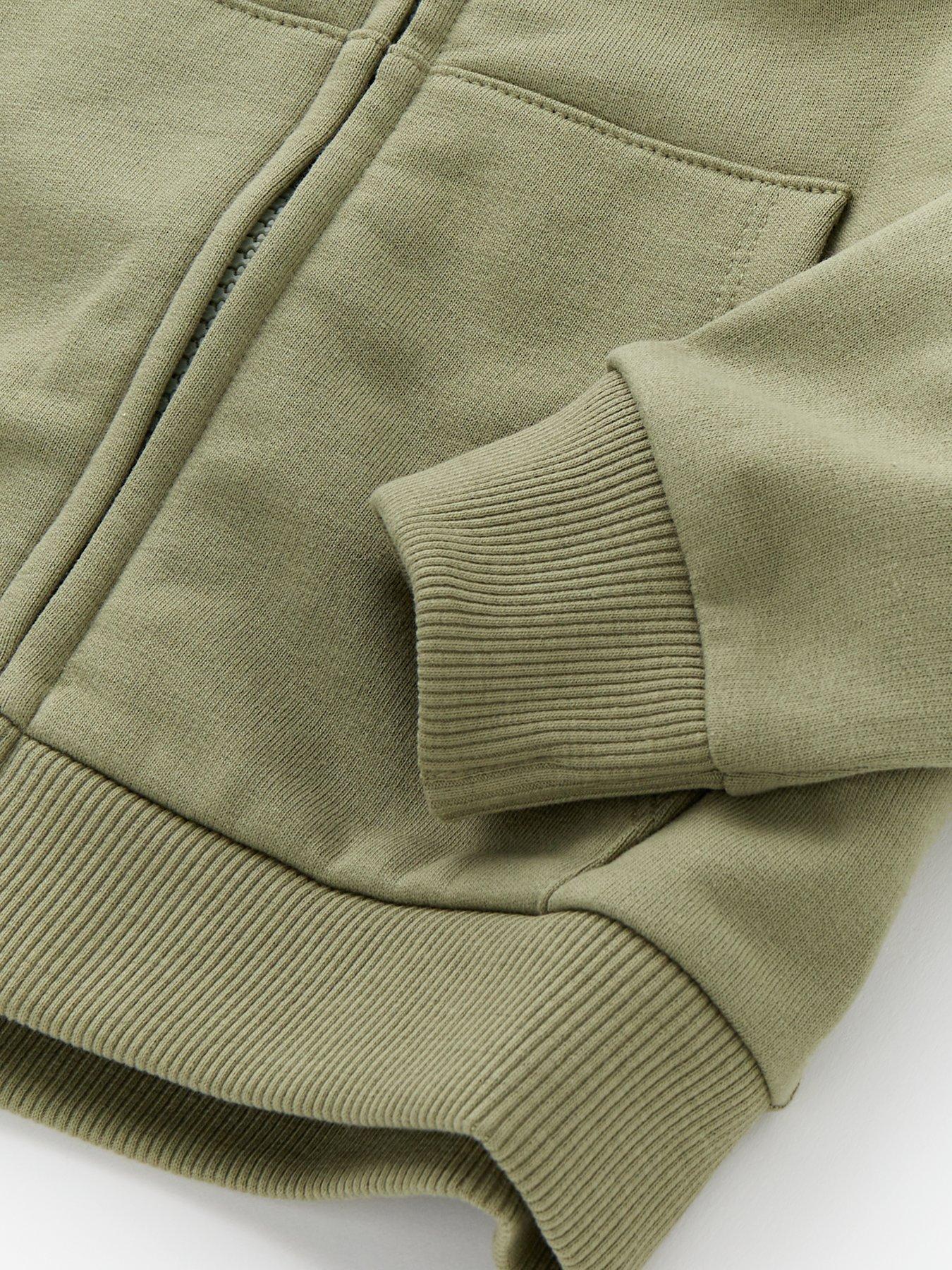 everyday-boys-khaki-zip-through-hoodydetail