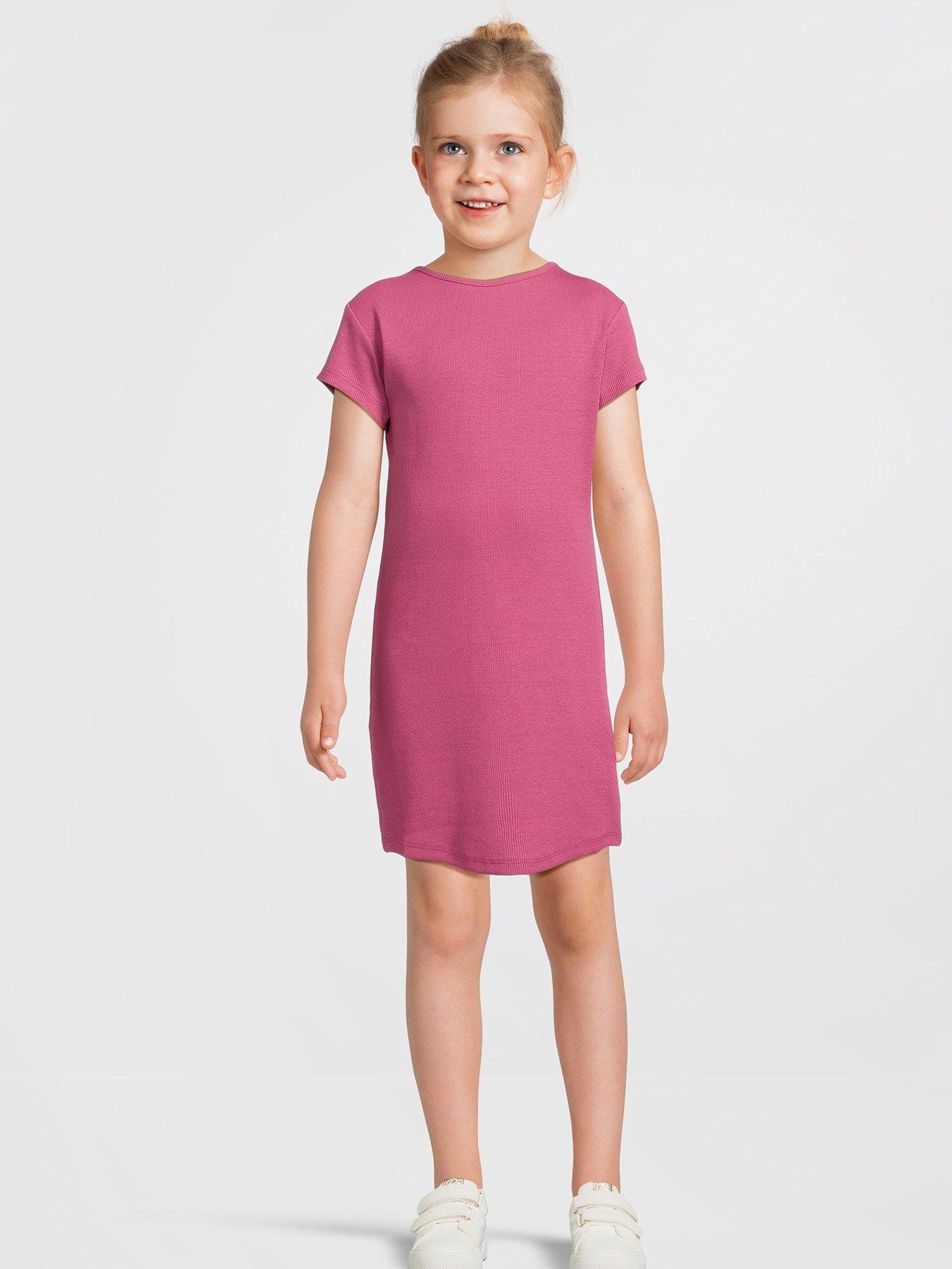 everyday-girls-short-sleeve-ribbed-dress-multifront